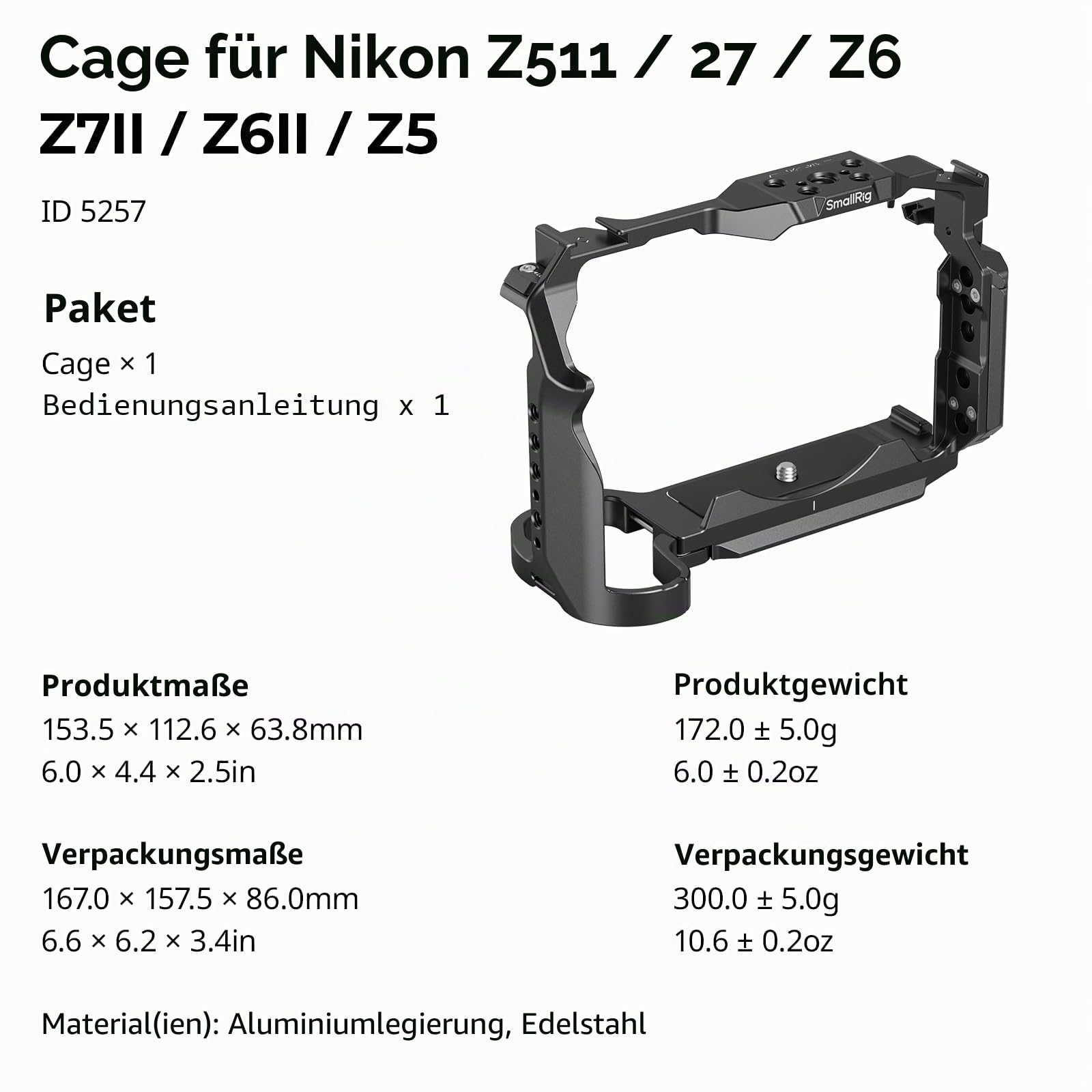 smallrig-5257-kamerak-fig-f-r-nikon-z5-z5-ii-z6-z6ii-z7-z7ii-mit-arca-swiss-plat image 7