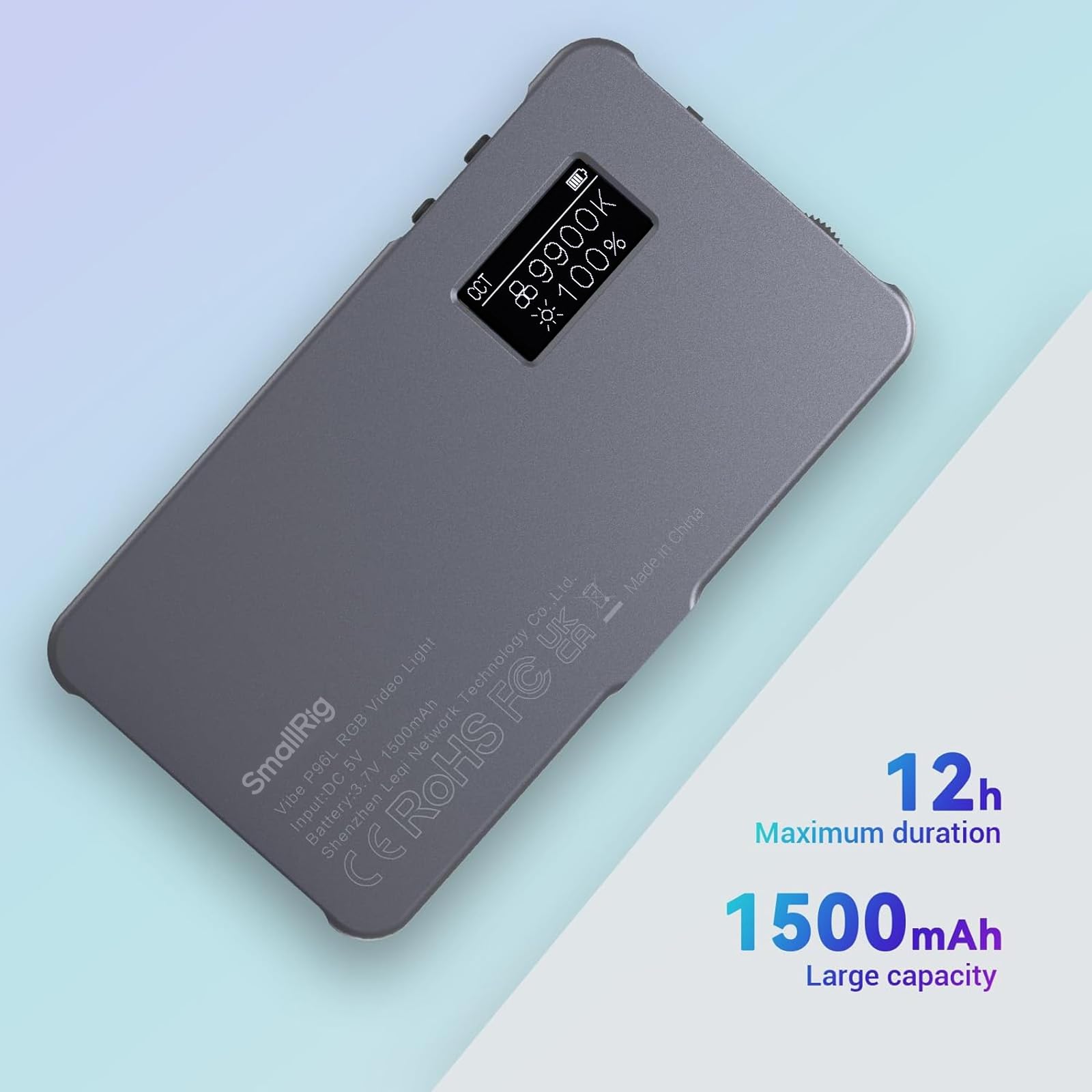 smallrig-p96l-rgb-videoleuchte-3489b-2500k-8000k-oled image 6