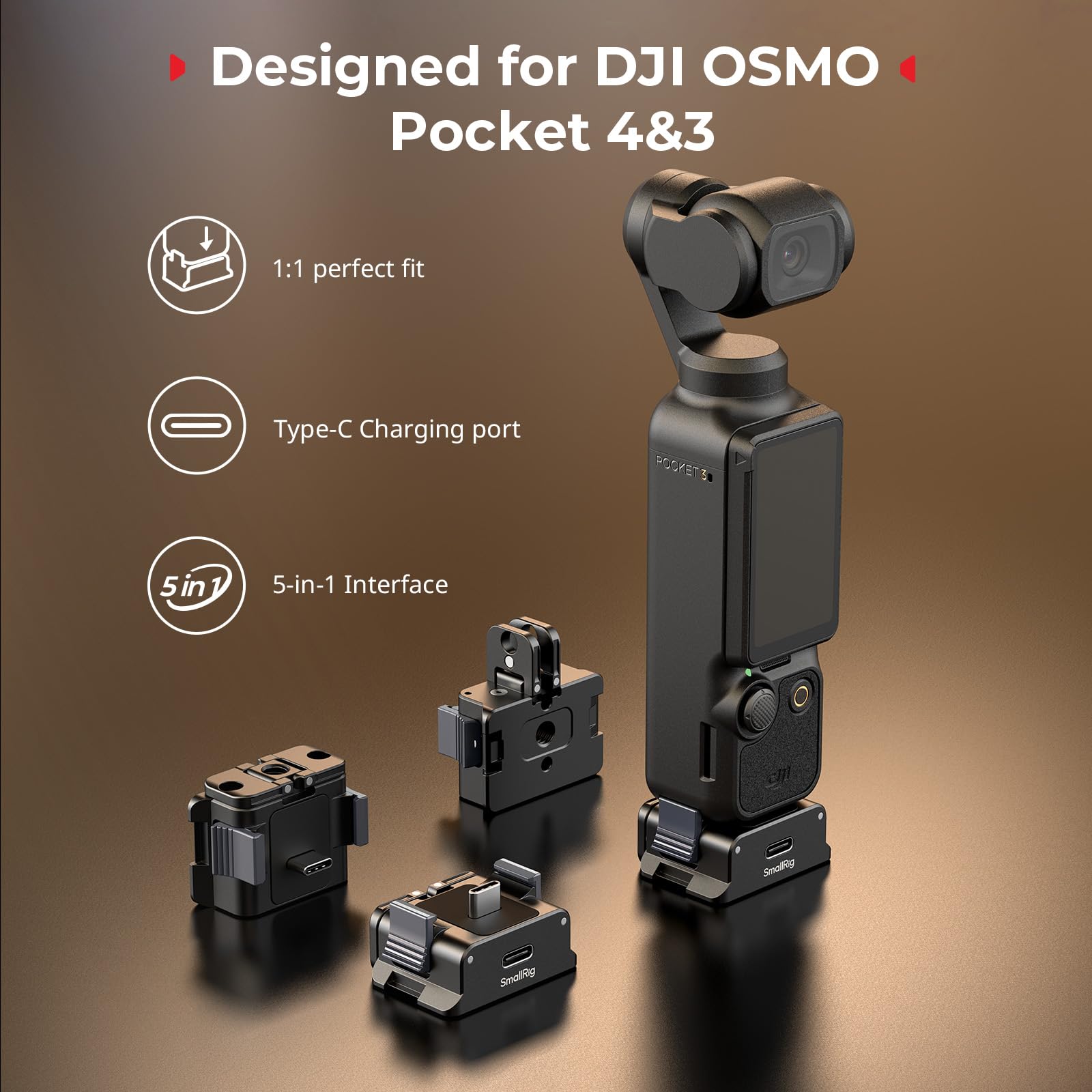 smallrig-5376-ladeadapter-f-r-dji-osmo-pocket-4p-4-3-typ-c-desktop-station image 4