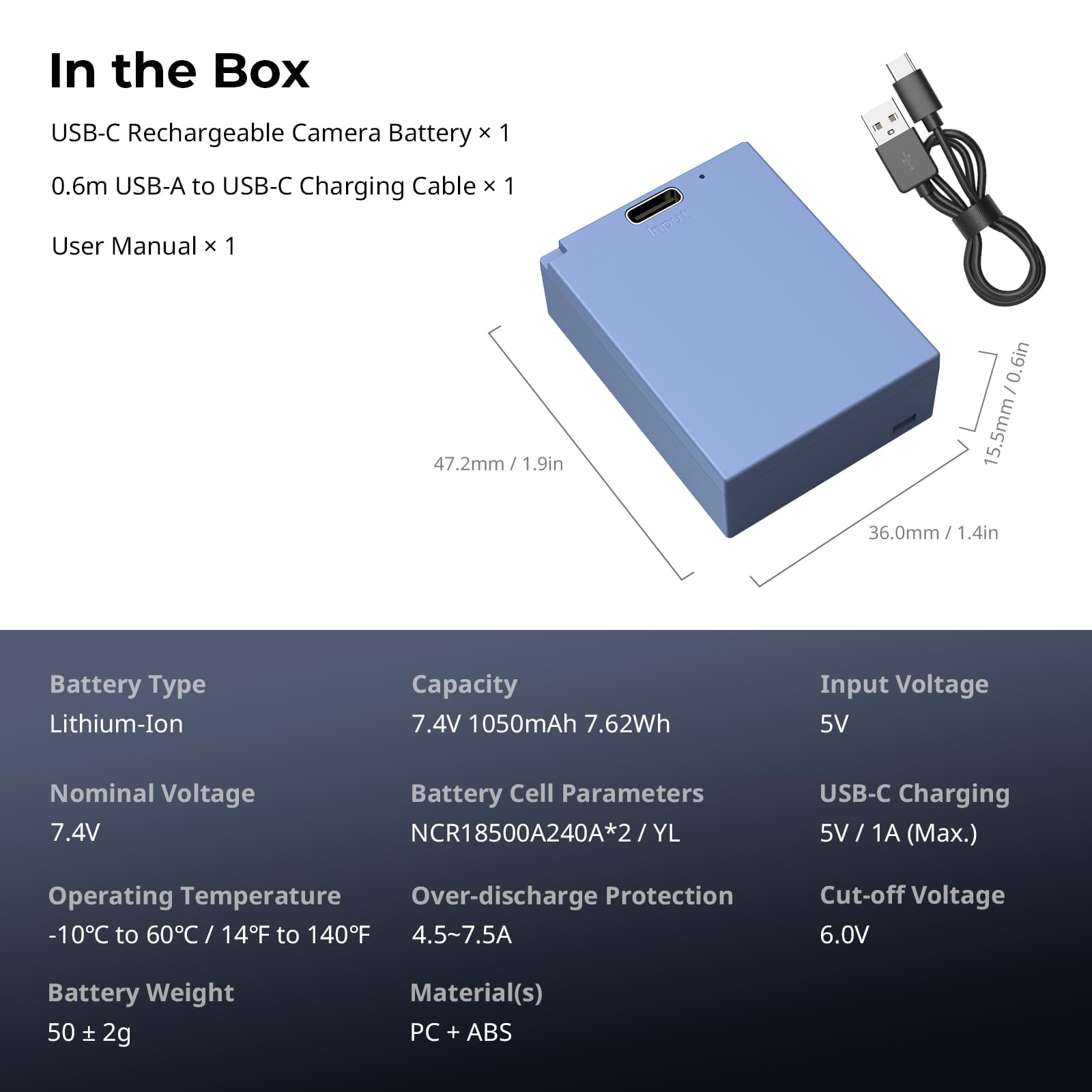 smallrig-5062-np-w126s-usb-c-kamera-akku-1050mah-f-r-fujifilm image 8