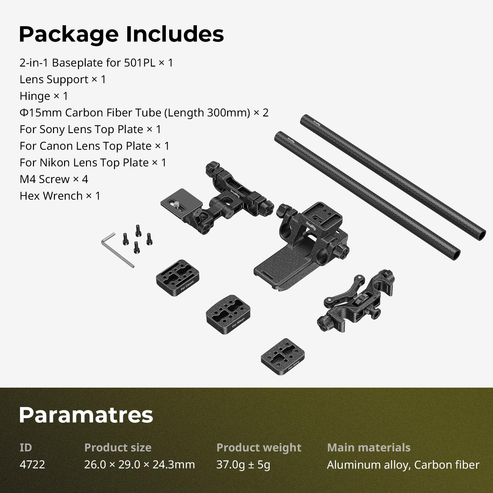 smallrig-4429-501pl-tele-support-kit-mit-objektivst-tze image 8