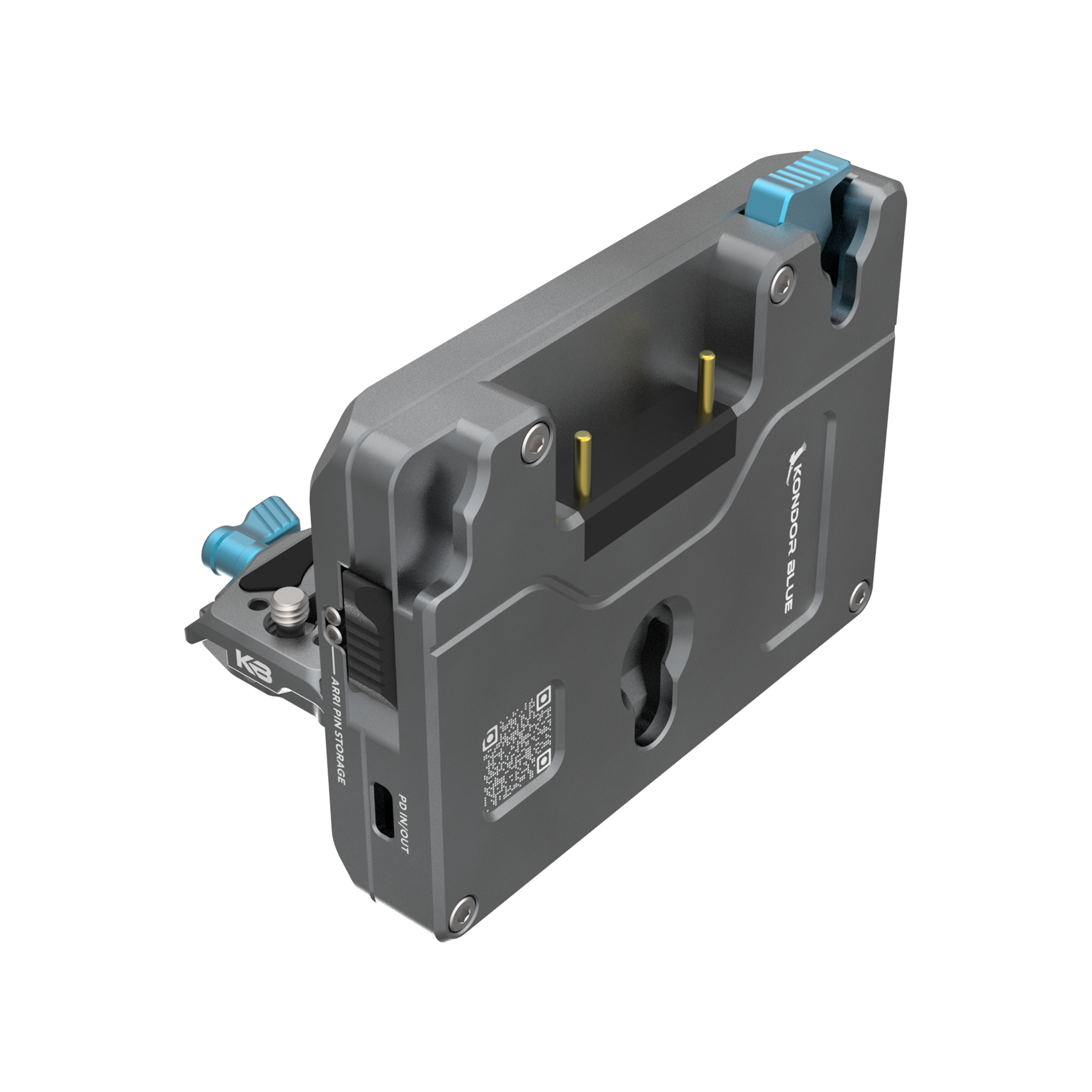 kondor-blue-arc-battery-mount-v-mount-gold-mount-akkuhalterung image 8