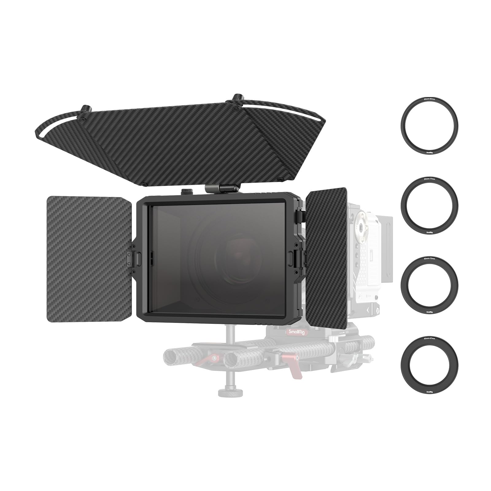 smallrig-3680b-mini-matte-box-pro-flag-kit-mattebox-mit-2x-4x5-65-filterrahmen-u image 1
