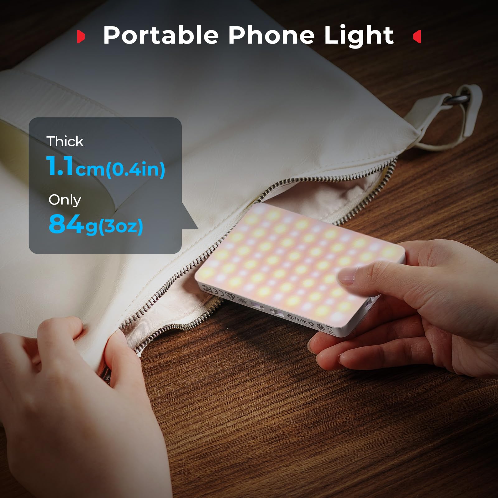 smallrig-5640-m3-magnetisches-selfie-licht-mit-clip-2000mah-2700k-6500k image 7