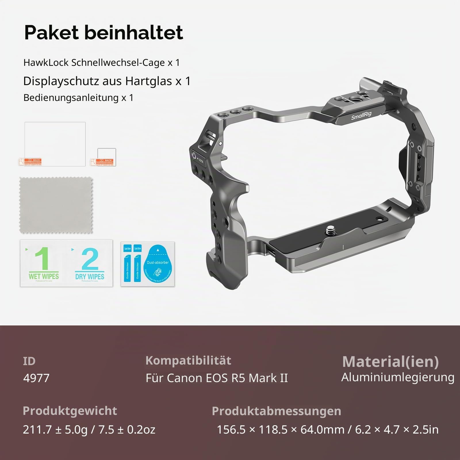 smallrig-4977-hawklock-schnellwechselk-fig-f-r-canon-eos-r5-mark-ii-titangrau-mi image 7