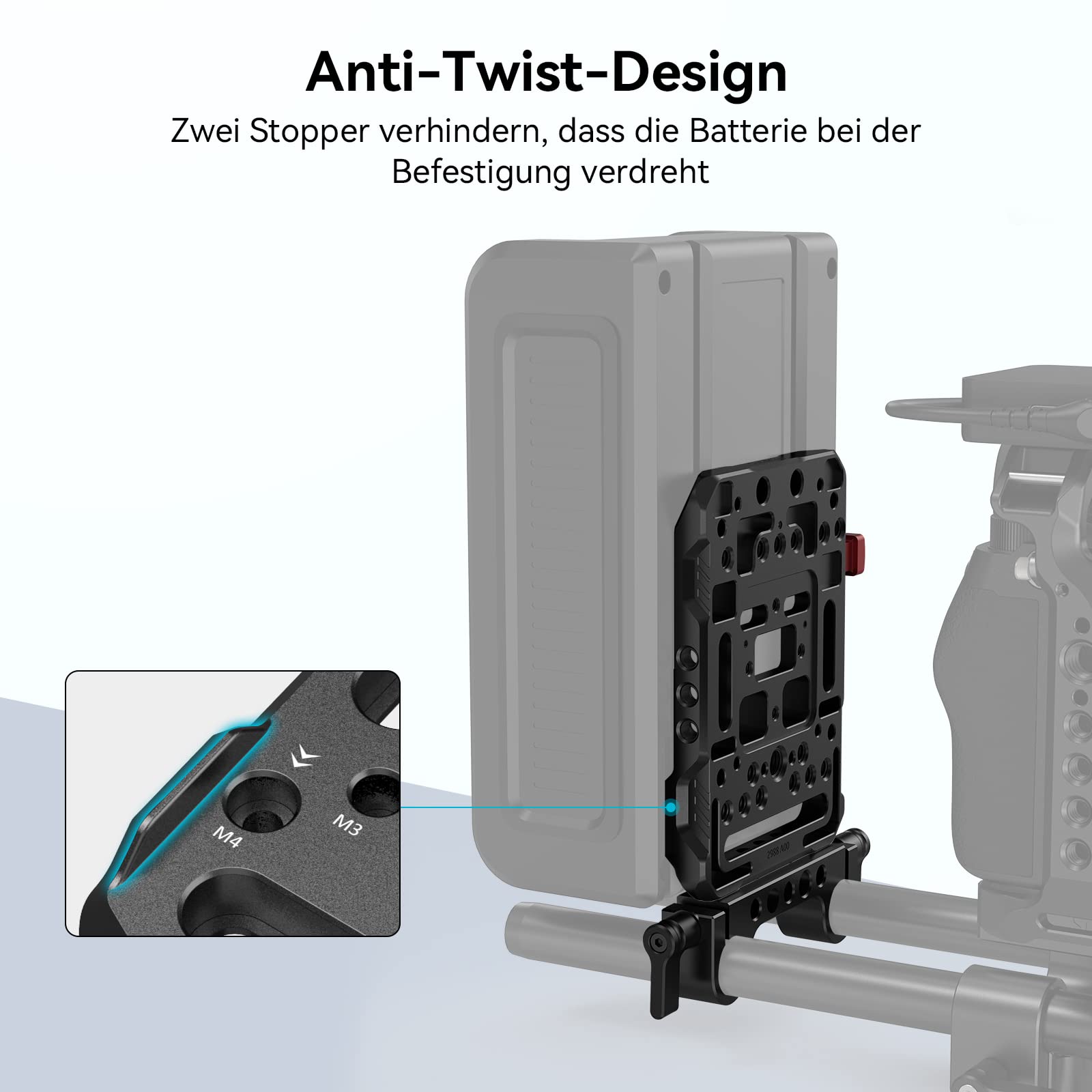 smallrig-3016-v-mount-batterieplatte-mit-dual-15mm-rod-clamp image 6