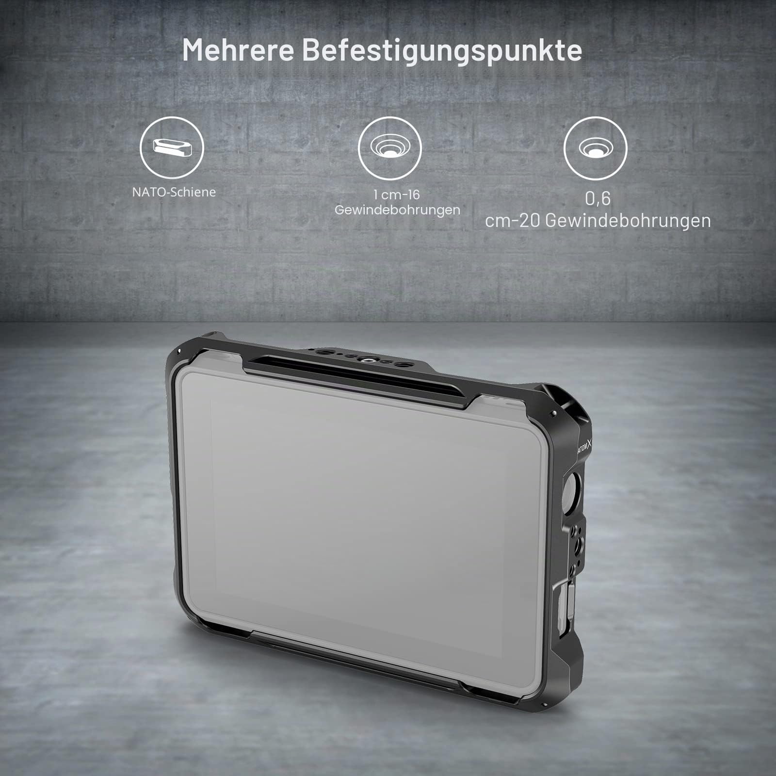 smallrig-monitor-cage-kit-3456-f-r-atomos-shinobi-7-mit-kabelklemme-und-sonnenbl image 3