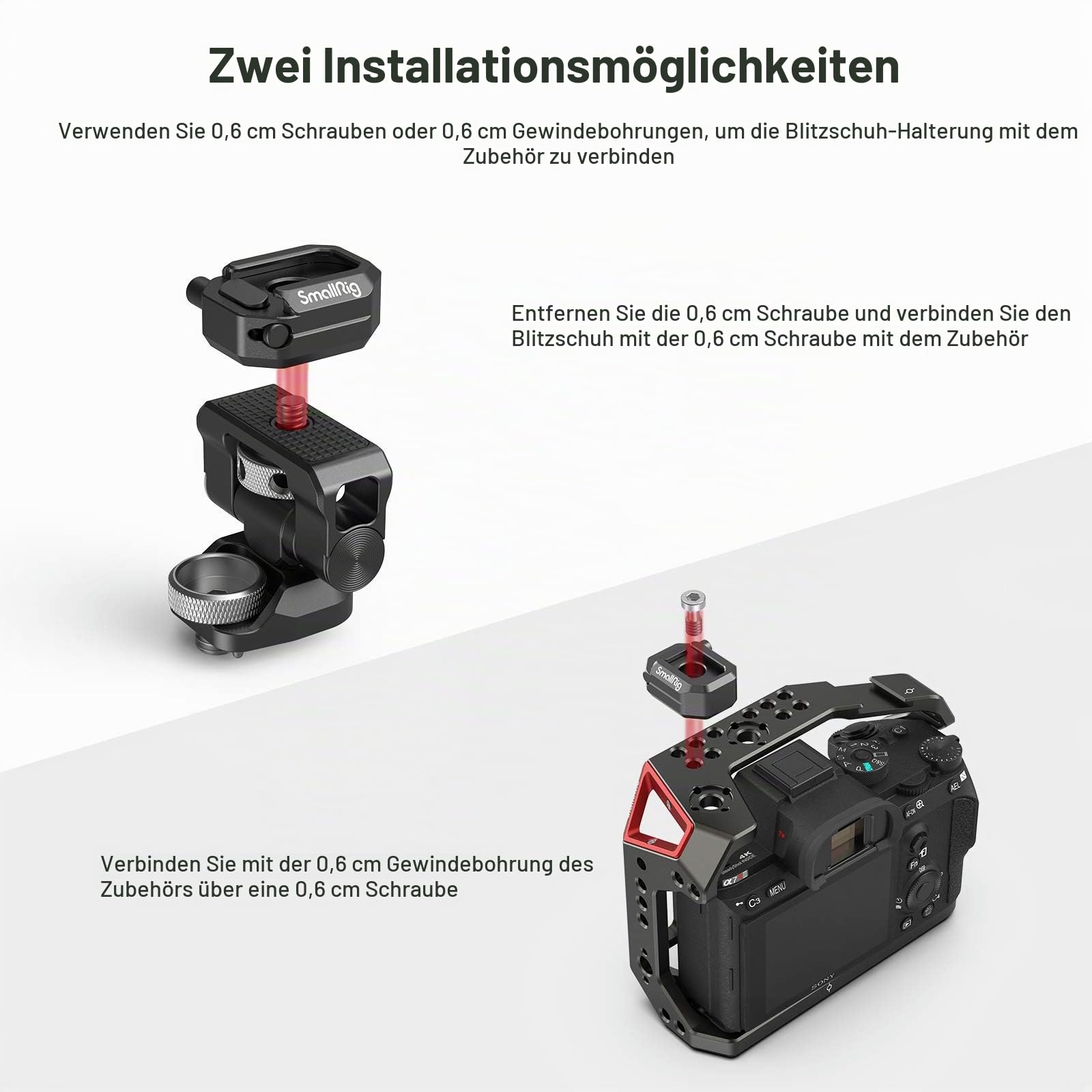 smallrig-cold-shoe-mount-2797-mit-safety-release-1-4-schraube-und-gewinde image 3