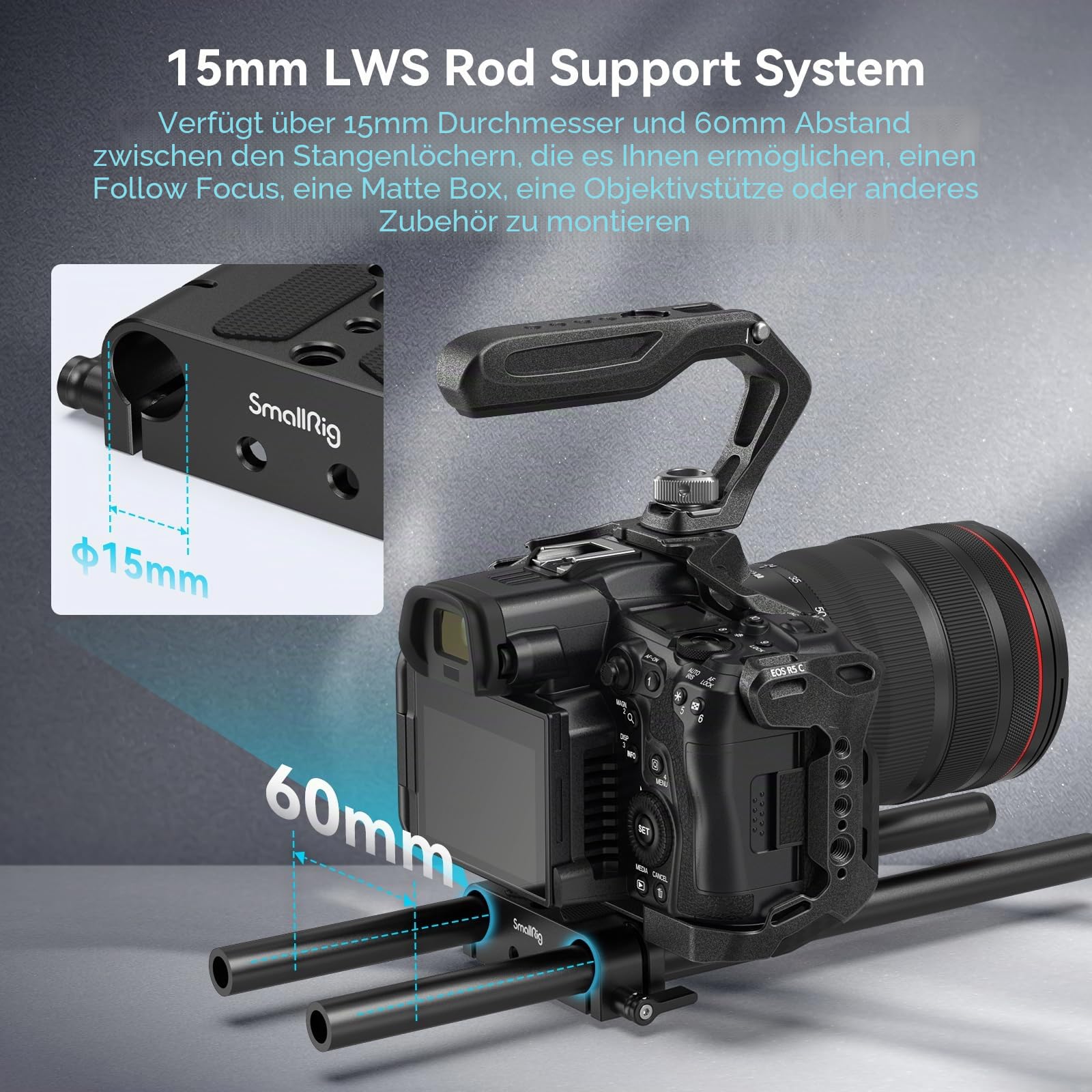 smallrig-1674-kamera-grundplatte-mit-15mm-rod-klemme image 3