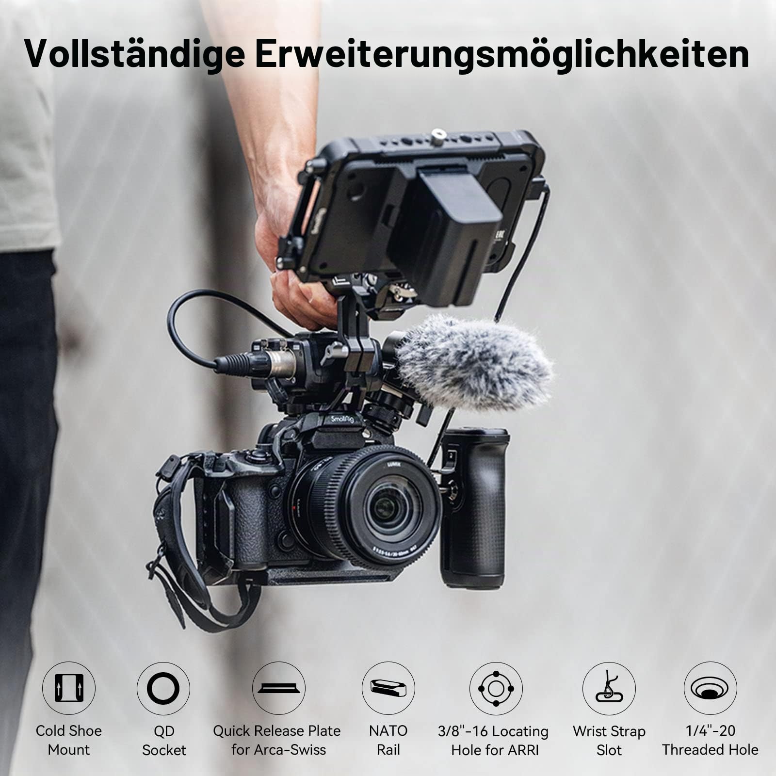 smallrig-4024-cage-kit-f-r-panasonic-lumix-s5-ii-s5-iix-g9-ii-mit-top-griff image 4