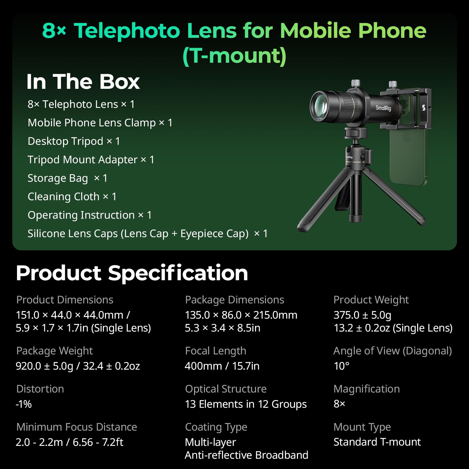 smallrig-4737-8x-teleobjektiv-set-f-r-smartphones-t-mount-mit-stativ image 6