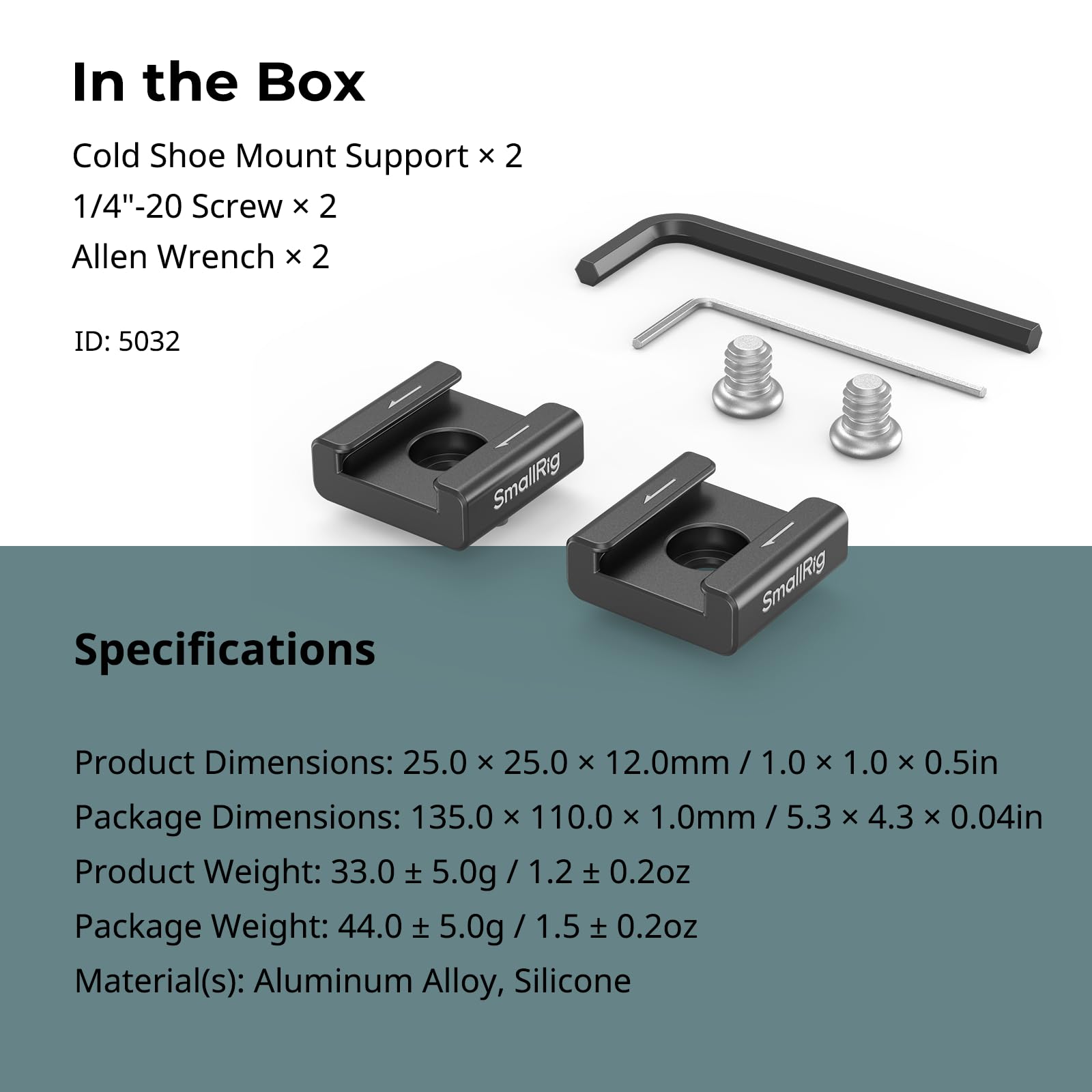 smallrig-5032-anti-twist-cold-shoe-adapter-2er-set-mit-1-4-20 image 7
