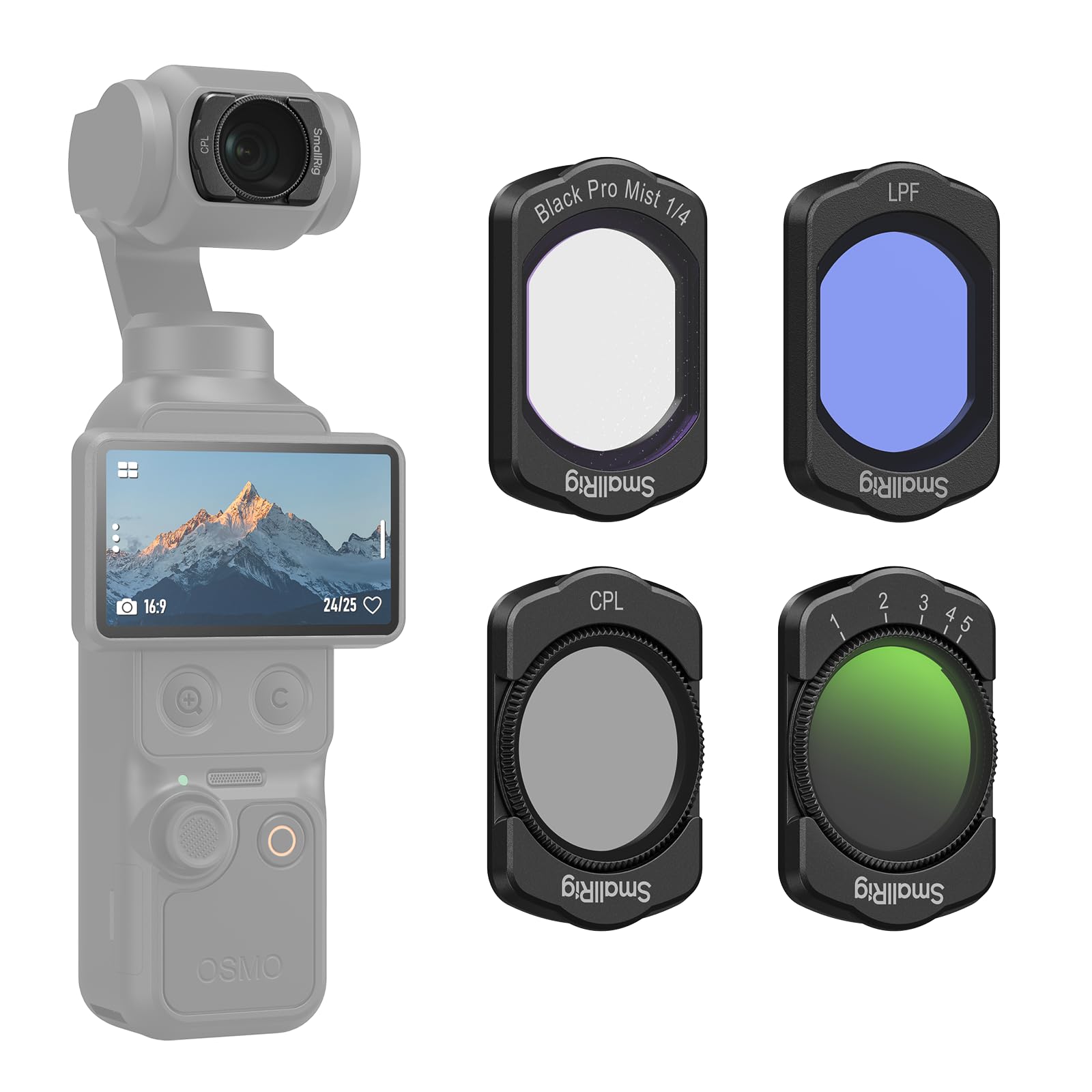 smallrig-magnet-filterset-5833-f-r-dji-osmo-pocket-3-pocket-4-4er-pack image 1
