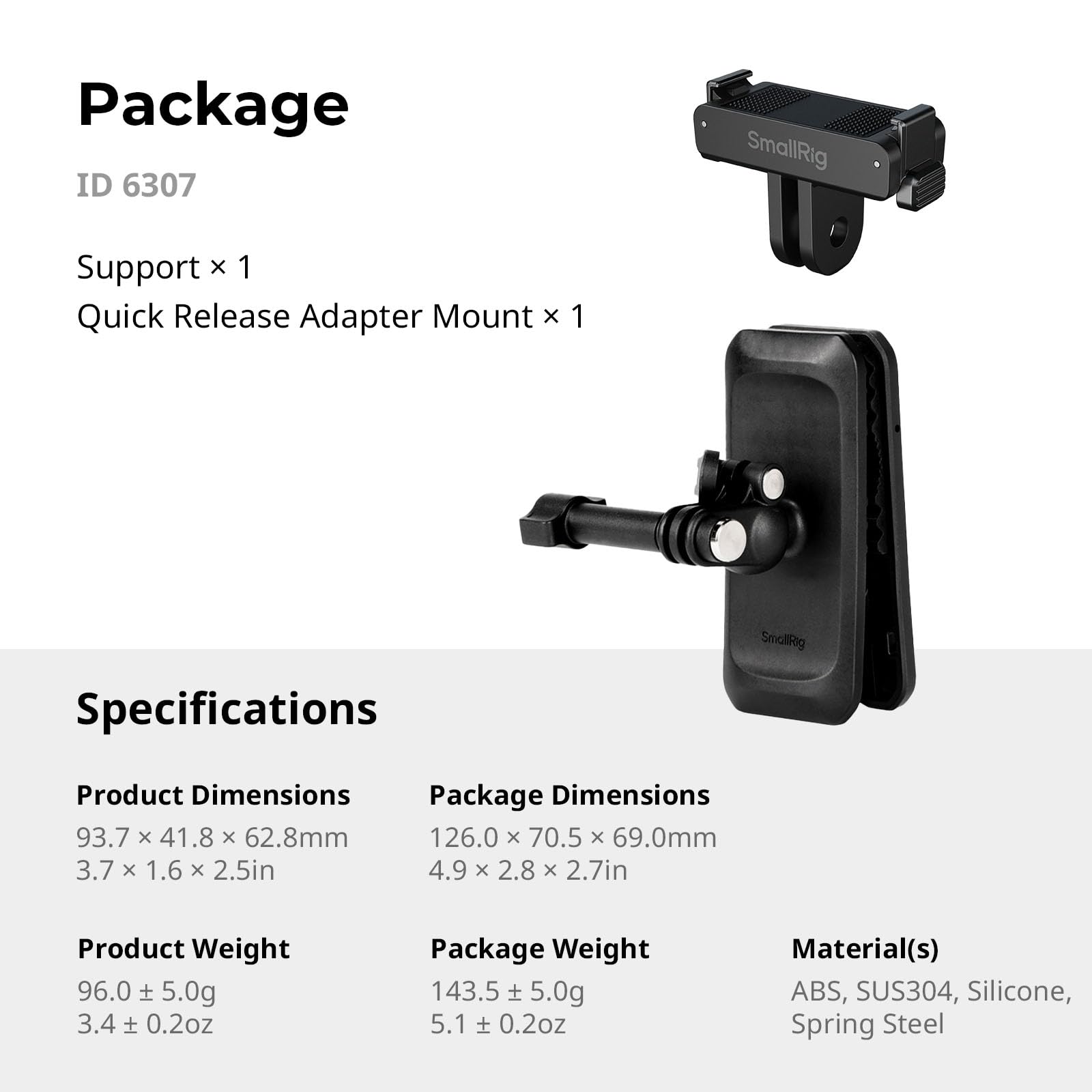 smallrig-6307-rucksack-clip-halterung-f-r-dji-osmo-action-6-nano image 7