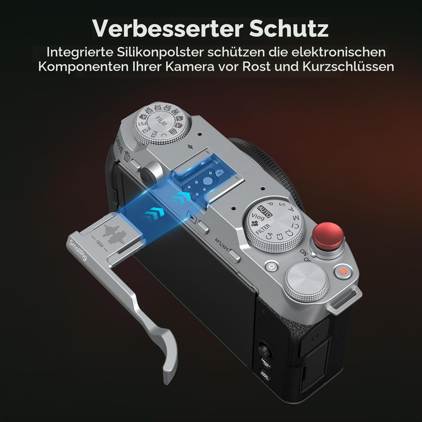 smallrig-4877b-daumengriff-blitzschuhabdeckung-silber-f-r-fujifilm-x-m5 image 5