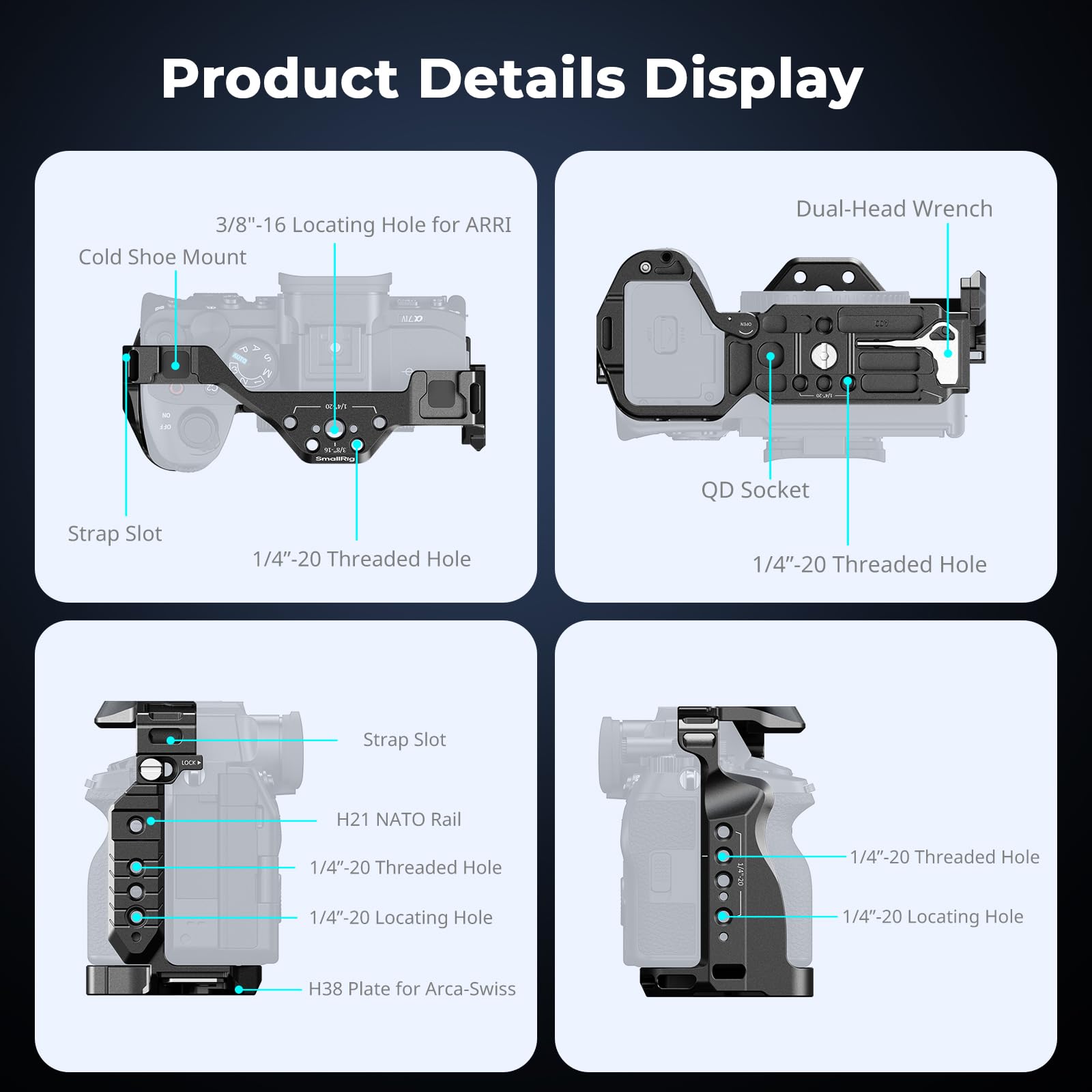 smallrig-hawklock-vollk-fig-3667c-f-r-sony-a7-v-a7r-v-a7-iv-a1 image 2