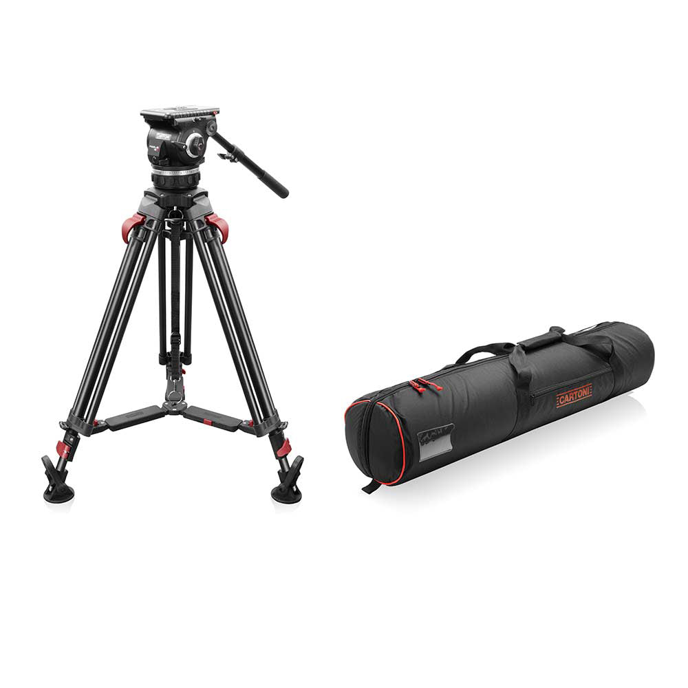 shape-focus-18-fluidkopf-video-stativ-mit-red-lock-beinen-und-mittelspinne image 1