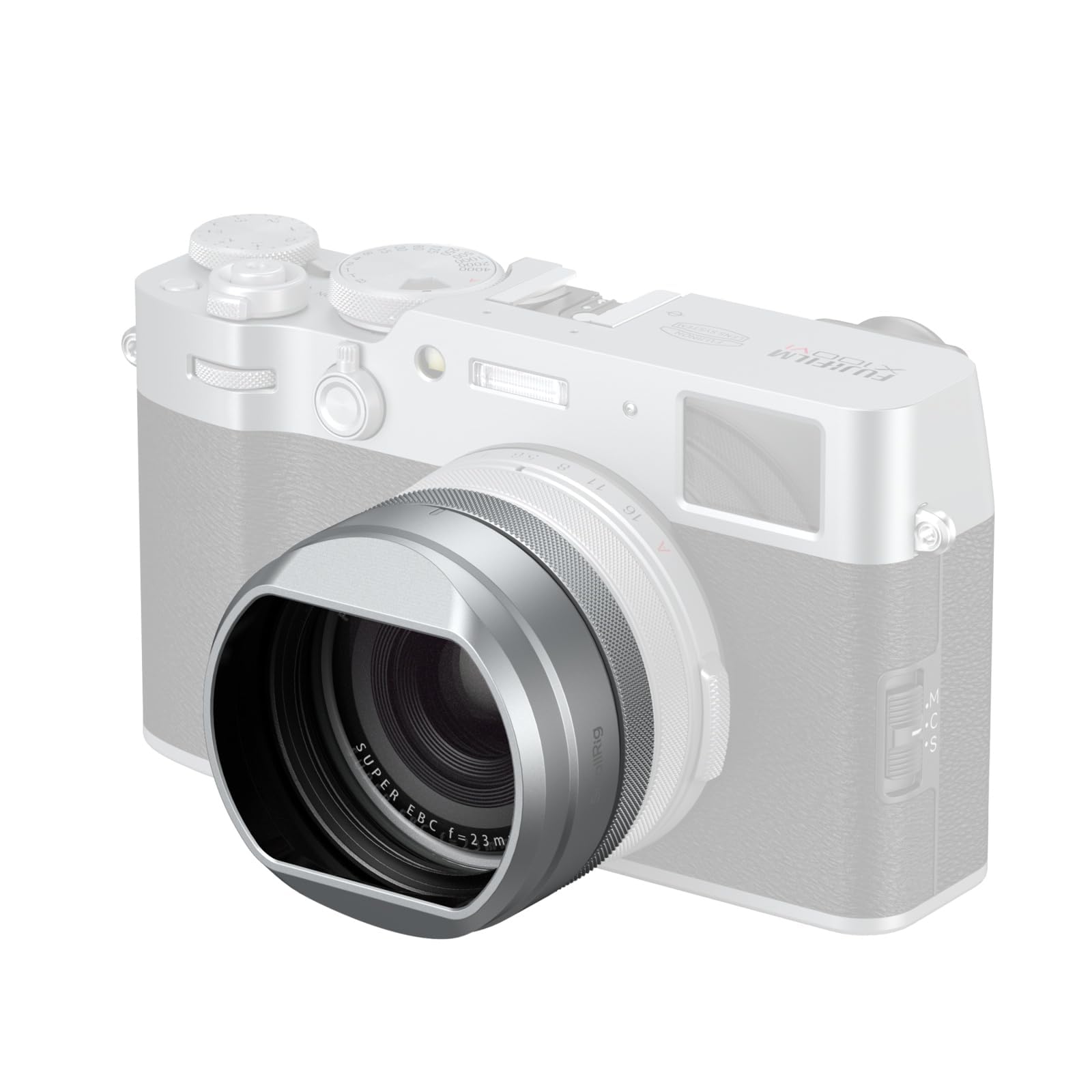 smallrig-5851-uv-filter-mit-gegenlichtblende-silber-f-r-fujifilm-x100vi-x100v image 1