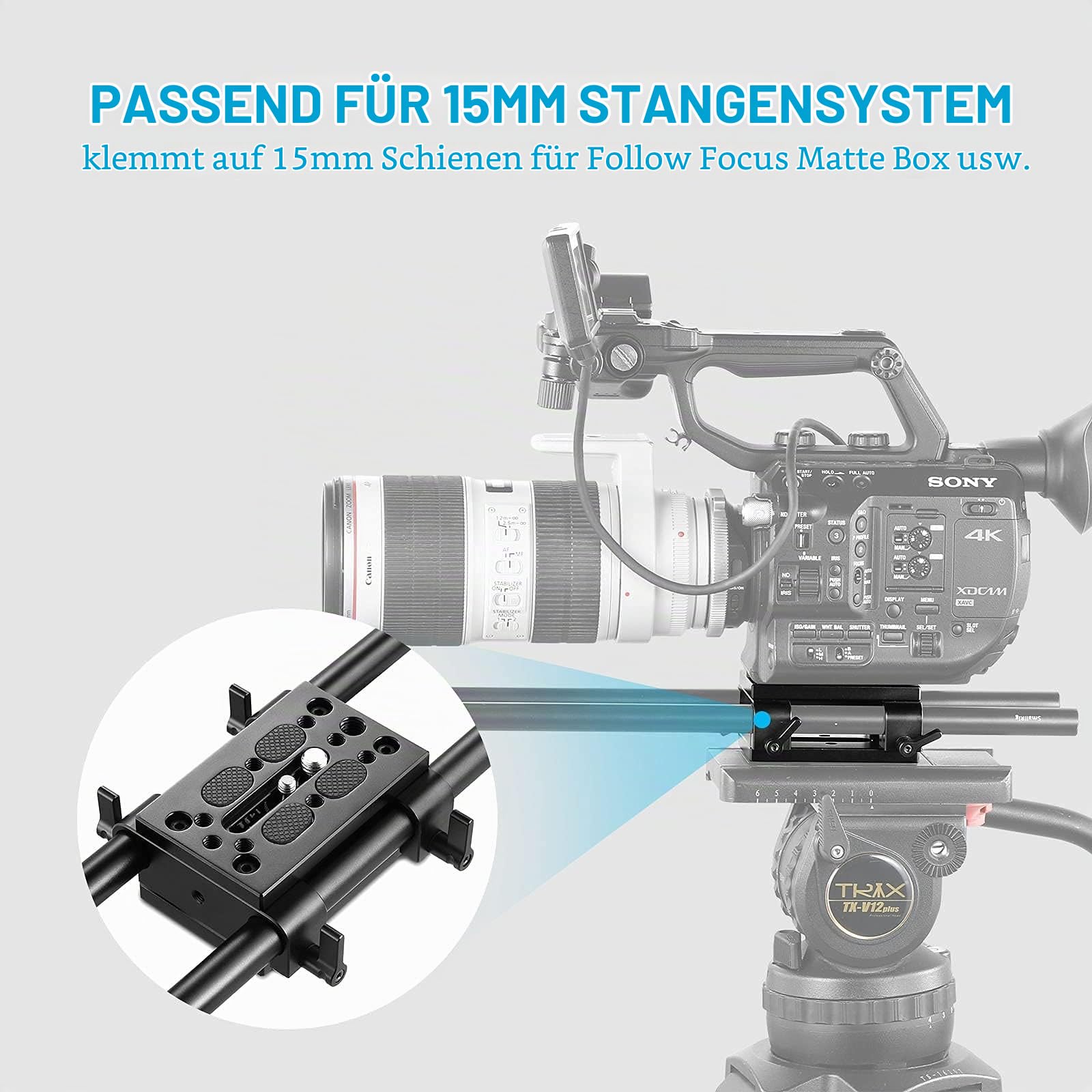 smallrig-baseplate-rig-mit-15mm-rod-klemme-und-stativplatte-1798 image 3