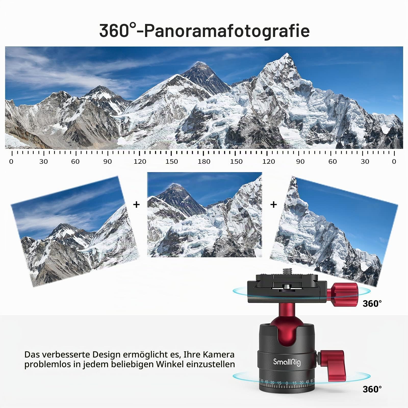 smallrig-360-mini-kugelkopf-3034-mit-arca-swiss-platte-8-kg-tragkraft image 5