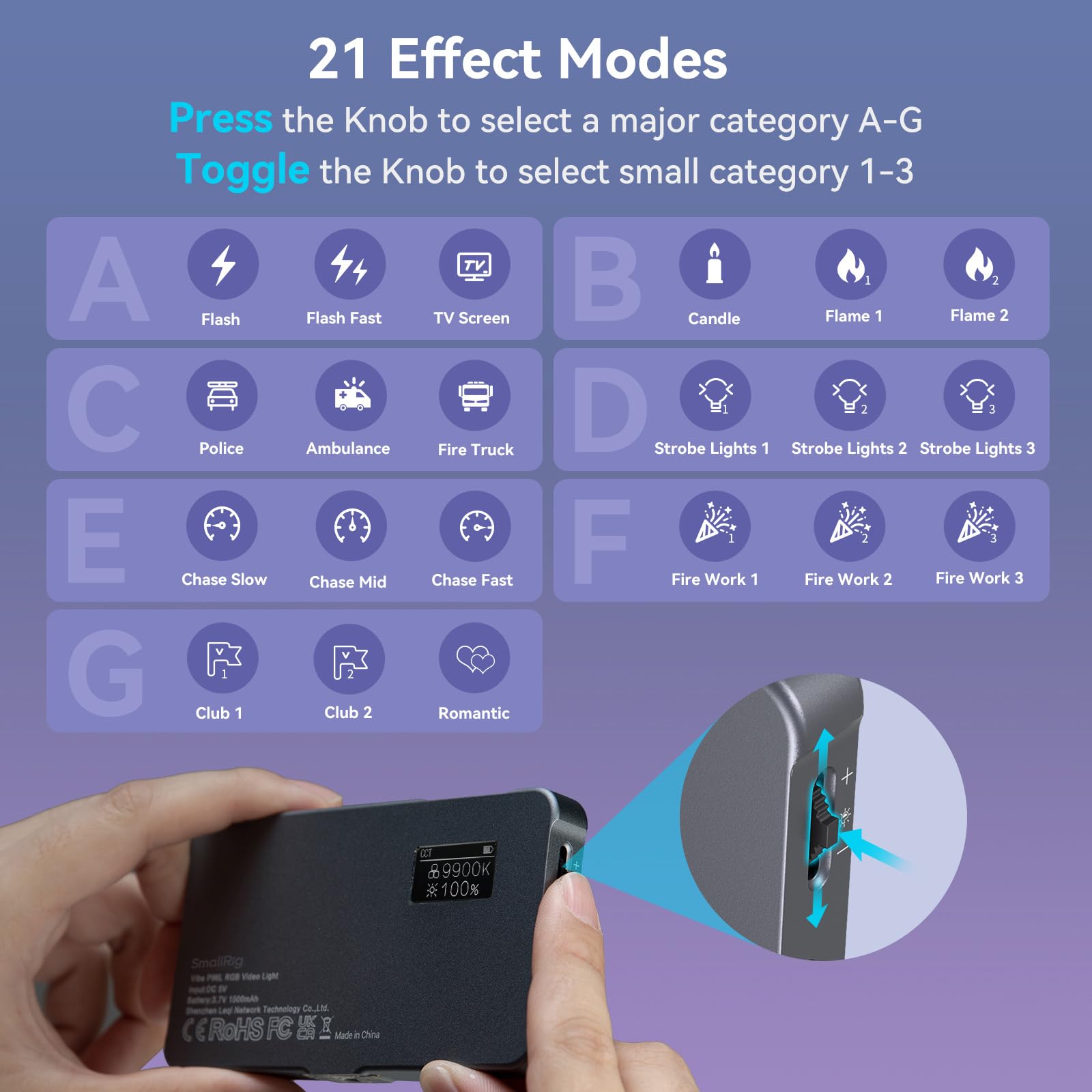 smallrig-p96l-rgb-videoleuchte-3489b-2500k-8000k-oled image 5