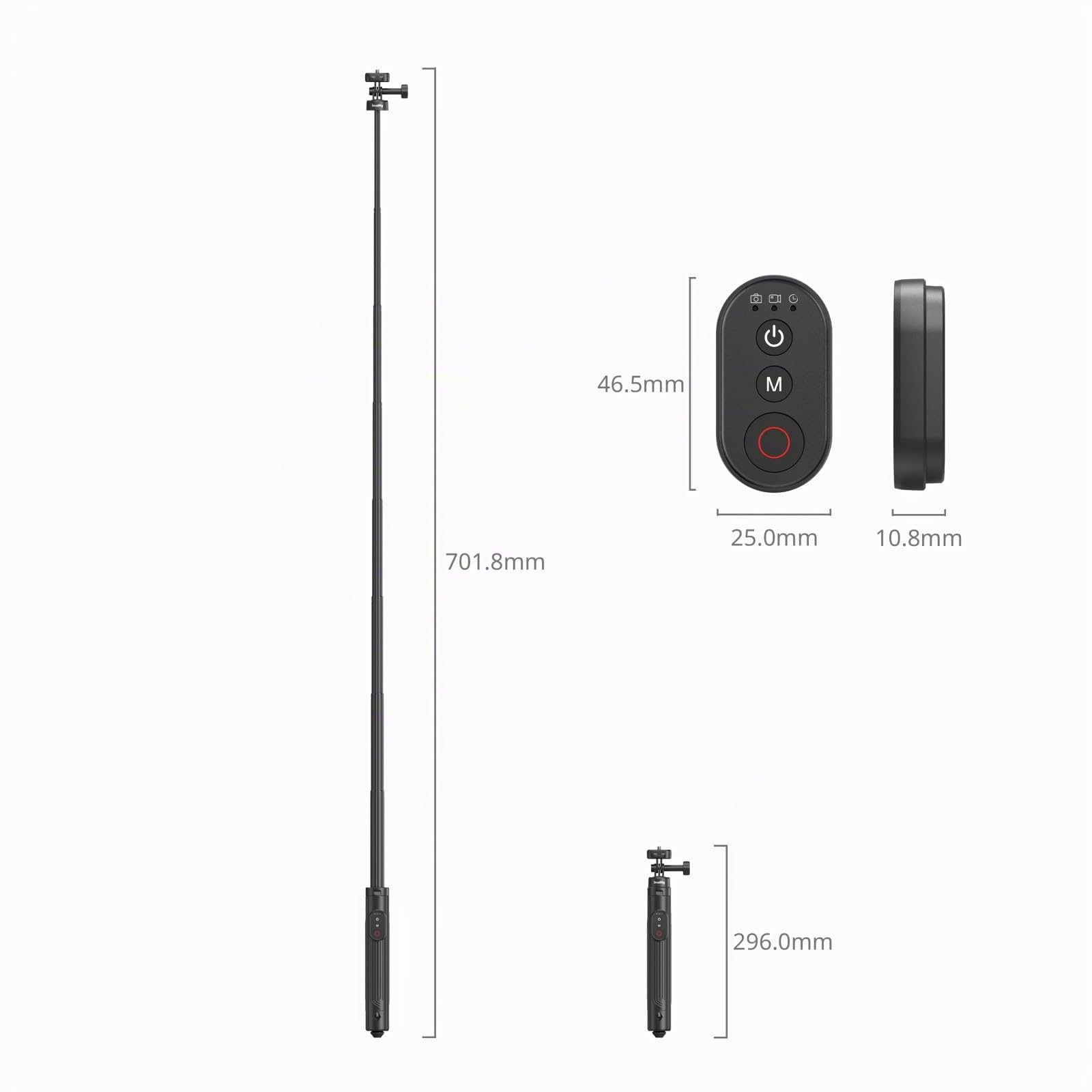 smallrig-5464-selfie-stick-stativ-150-cm-mit-fernbedienung image 3