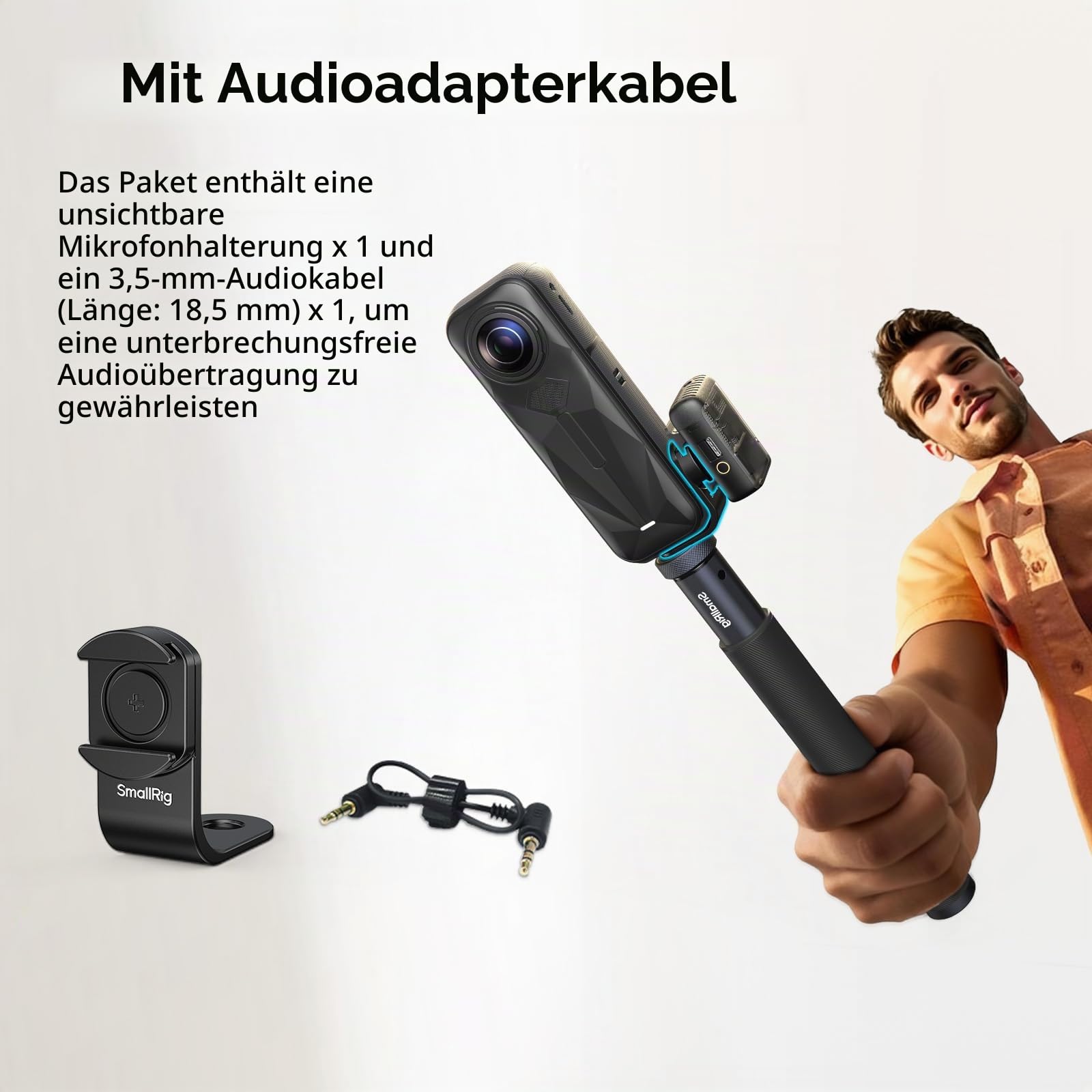 smallrig-5825-cold-shoe-halterung-360-f-r-insta360-x5-x4-und-dji-mic-3 image 5