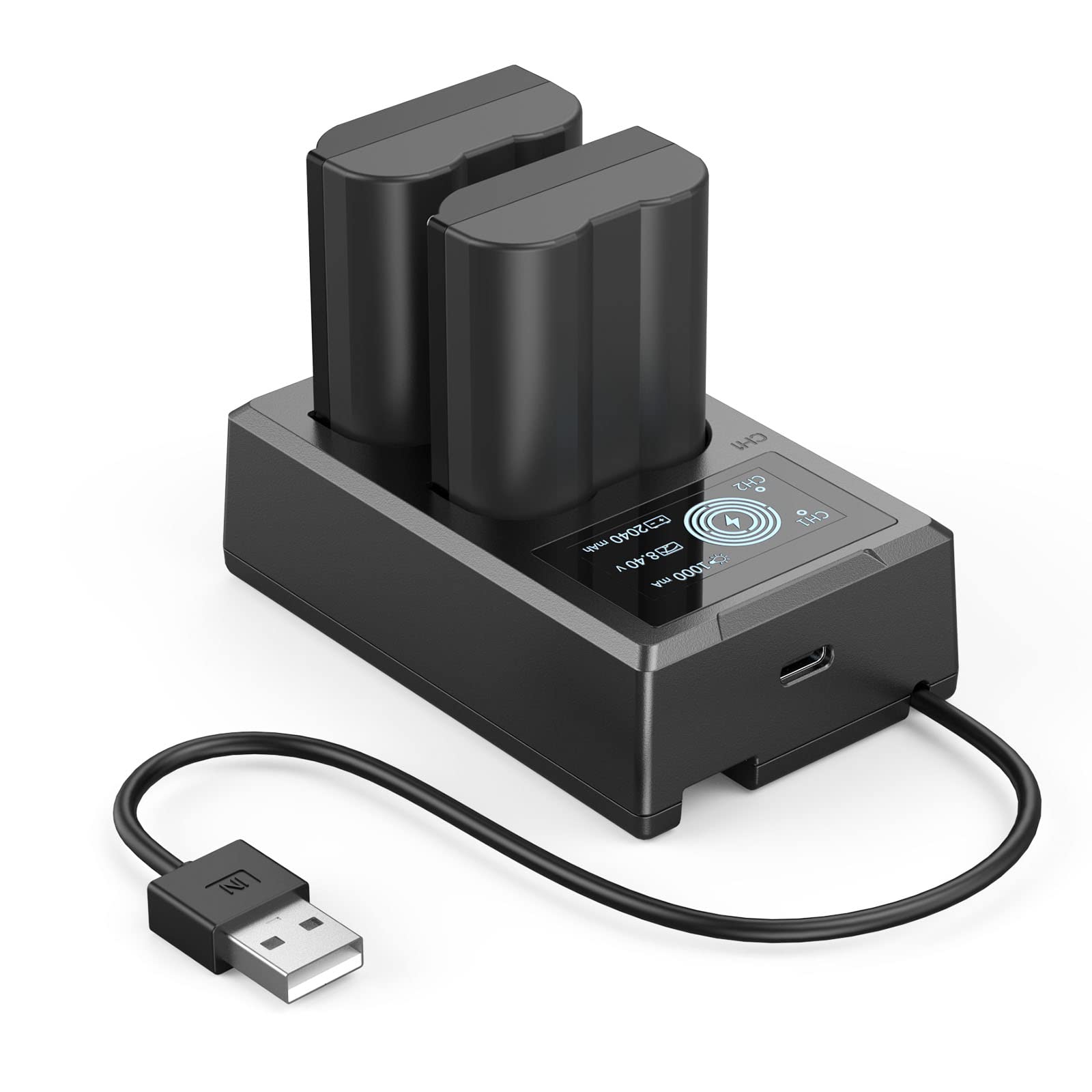 smallrig-en-el15-akku-set-3820-2x-2040mah-lcd-dual-ladeger-t-f-r-nikon image 1