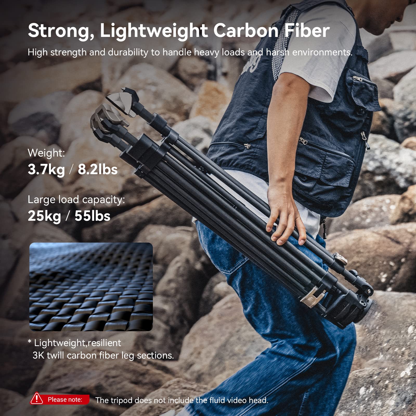 smallrig-4167b-heavy-duty-carbon-stativ-72-zoll-25-kg image 3