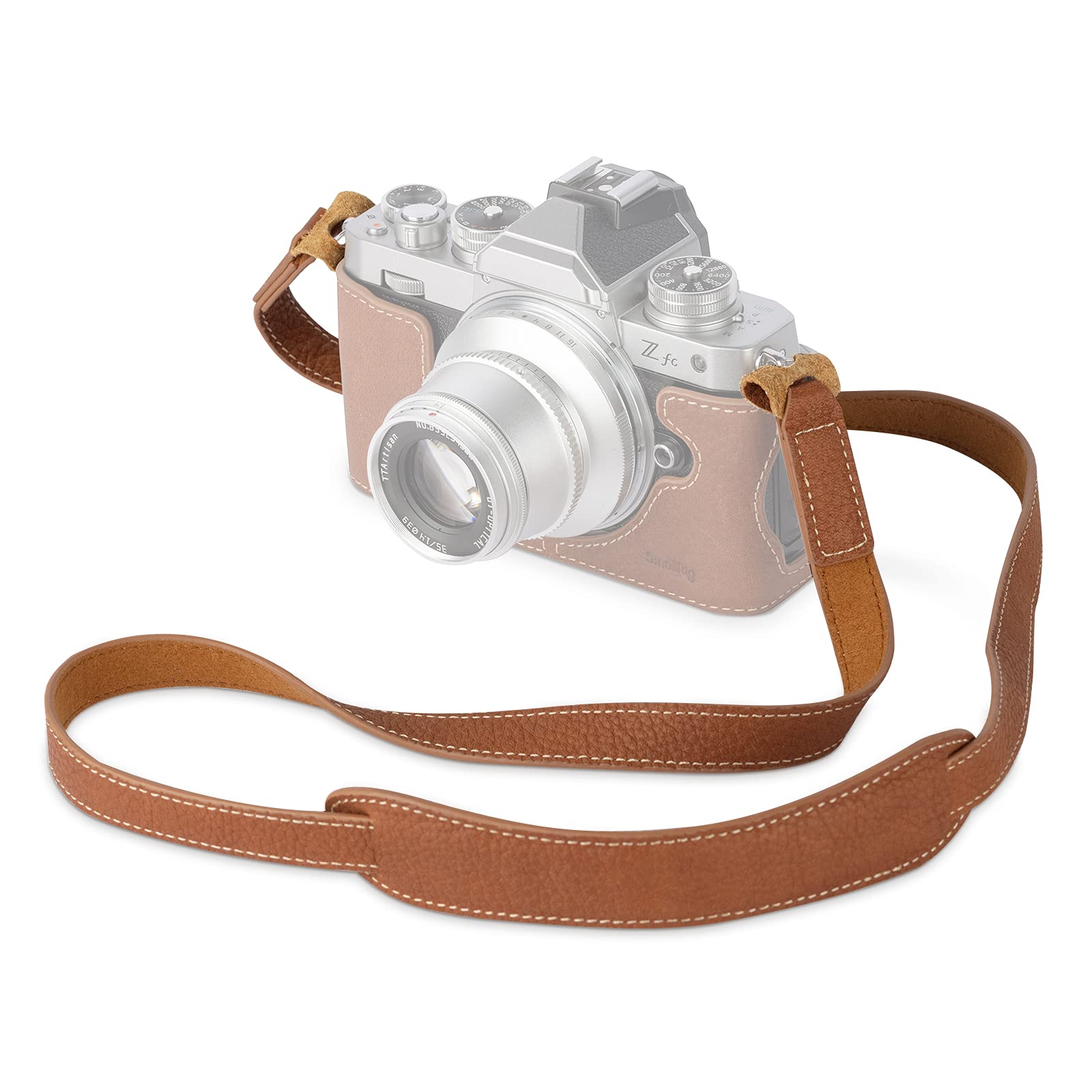smallrig-3485-kameragurt-vintage-braun-echtleder-nacken-schultergurt image 1