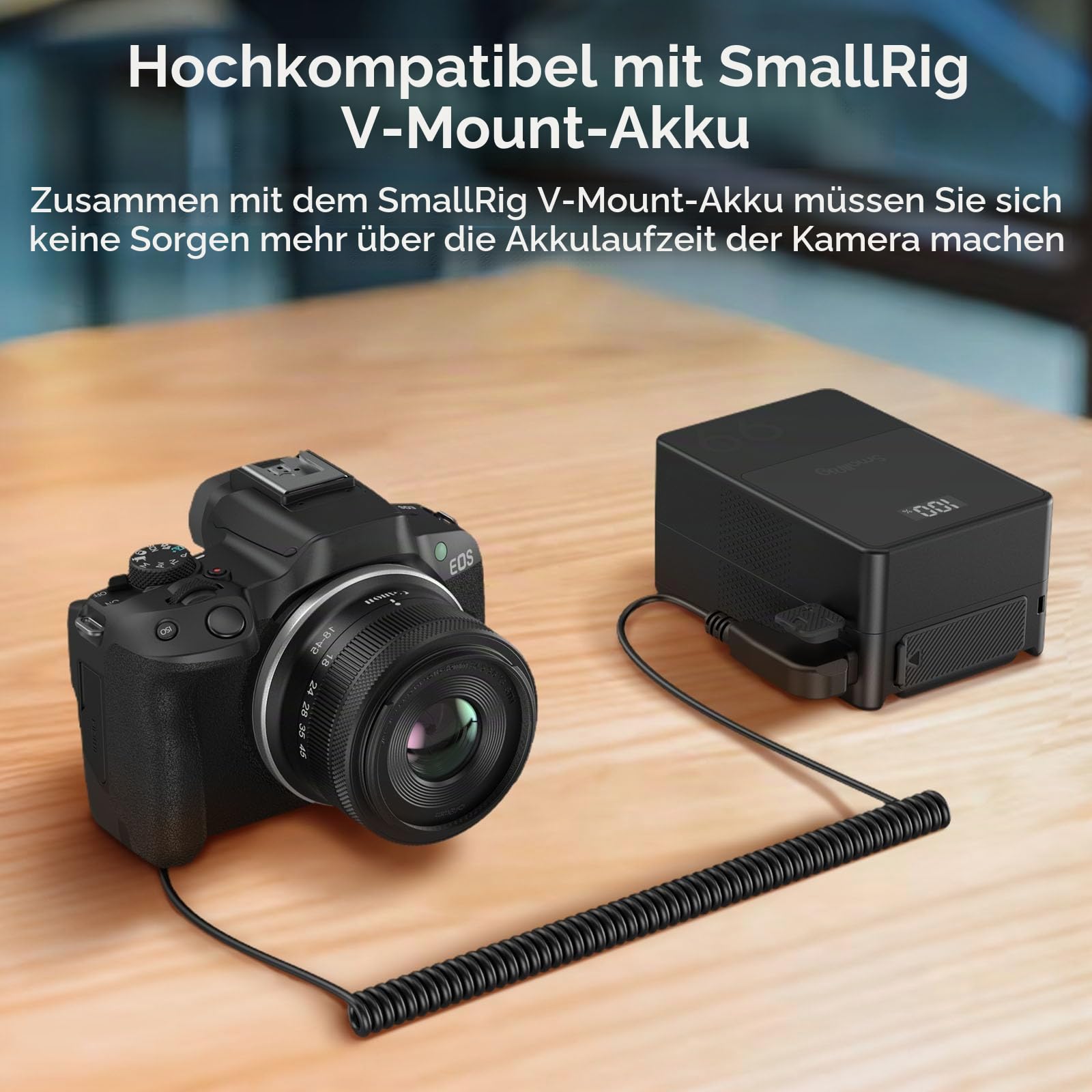 smallrig-4252-d-tap-auf-lp-e6nh-dummy-akku-mit-spiral-kabel-f-r-canon-eos-r5-r6- image 2