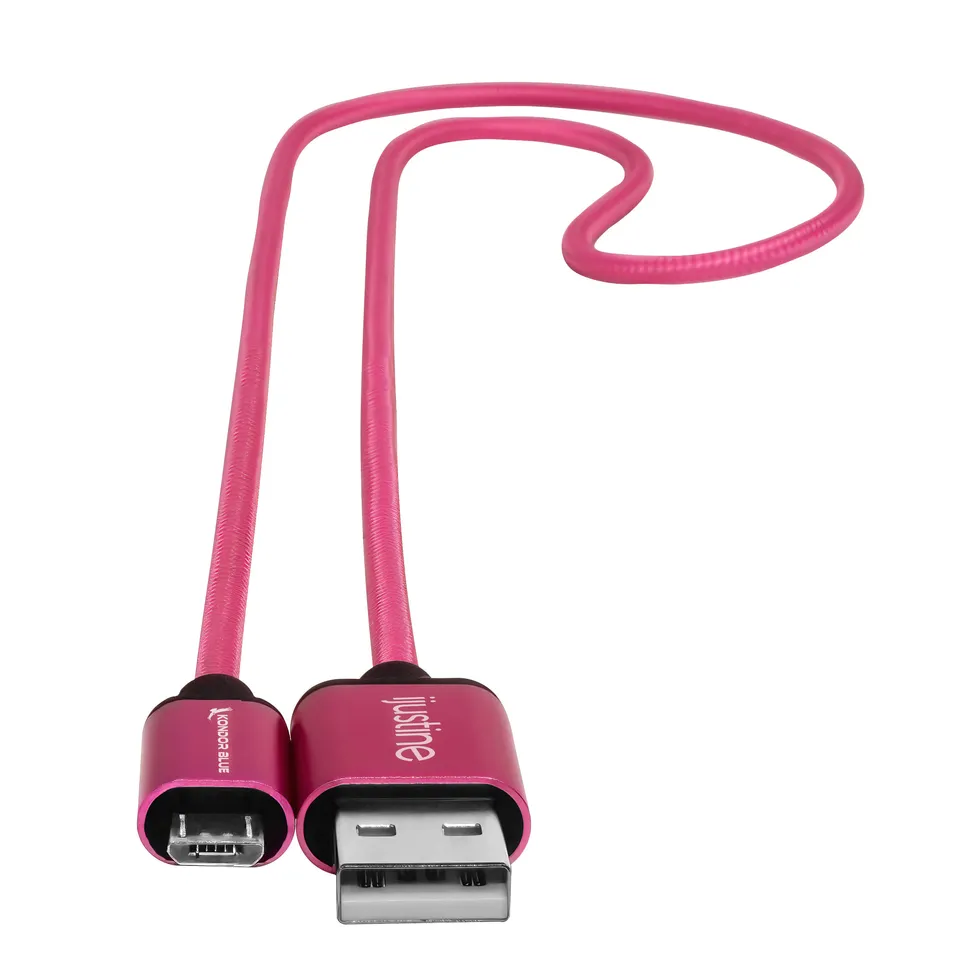 kondor-blue-ijustine-pink-usb-a-zu-micro-usb-kabel-ladekabel image 1