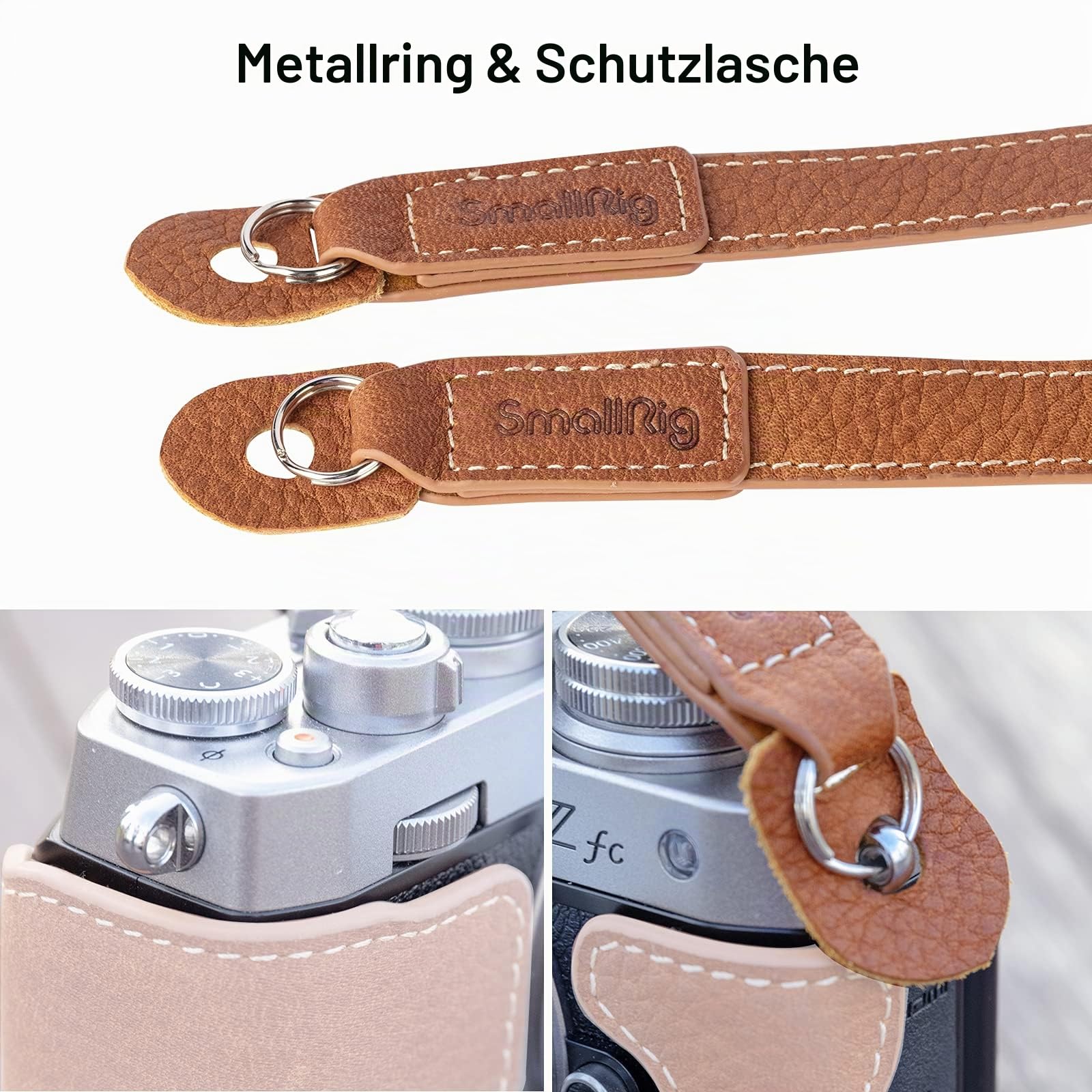 smallrig-3485-kameragurt-vintage-braun-echtleder-nacken-schultergurt image 6