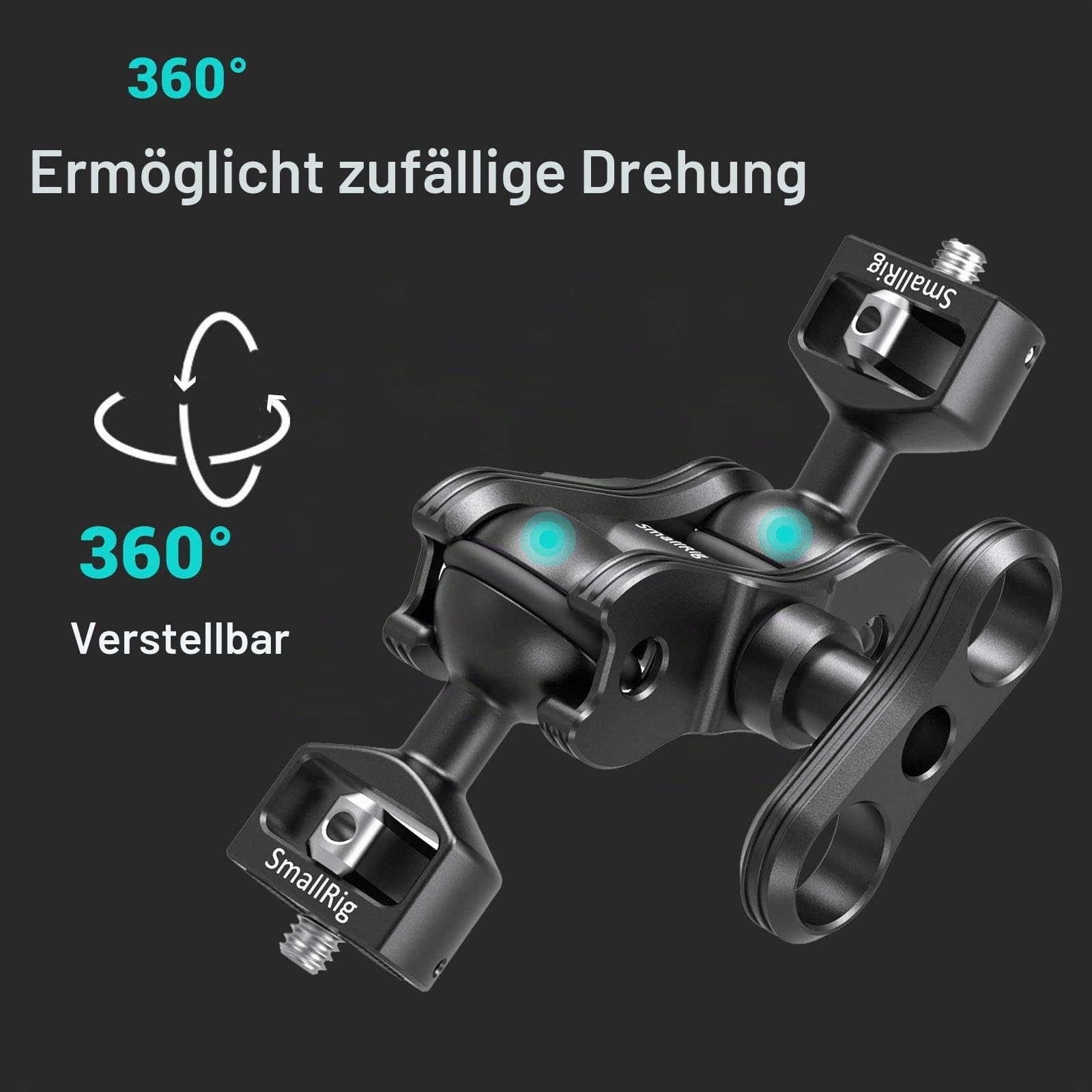 smallrig-2070b-gelenkarm-mit-doppel-kugelkopf-1-4-360-monitor-arm-bis-1-5-kg image 5