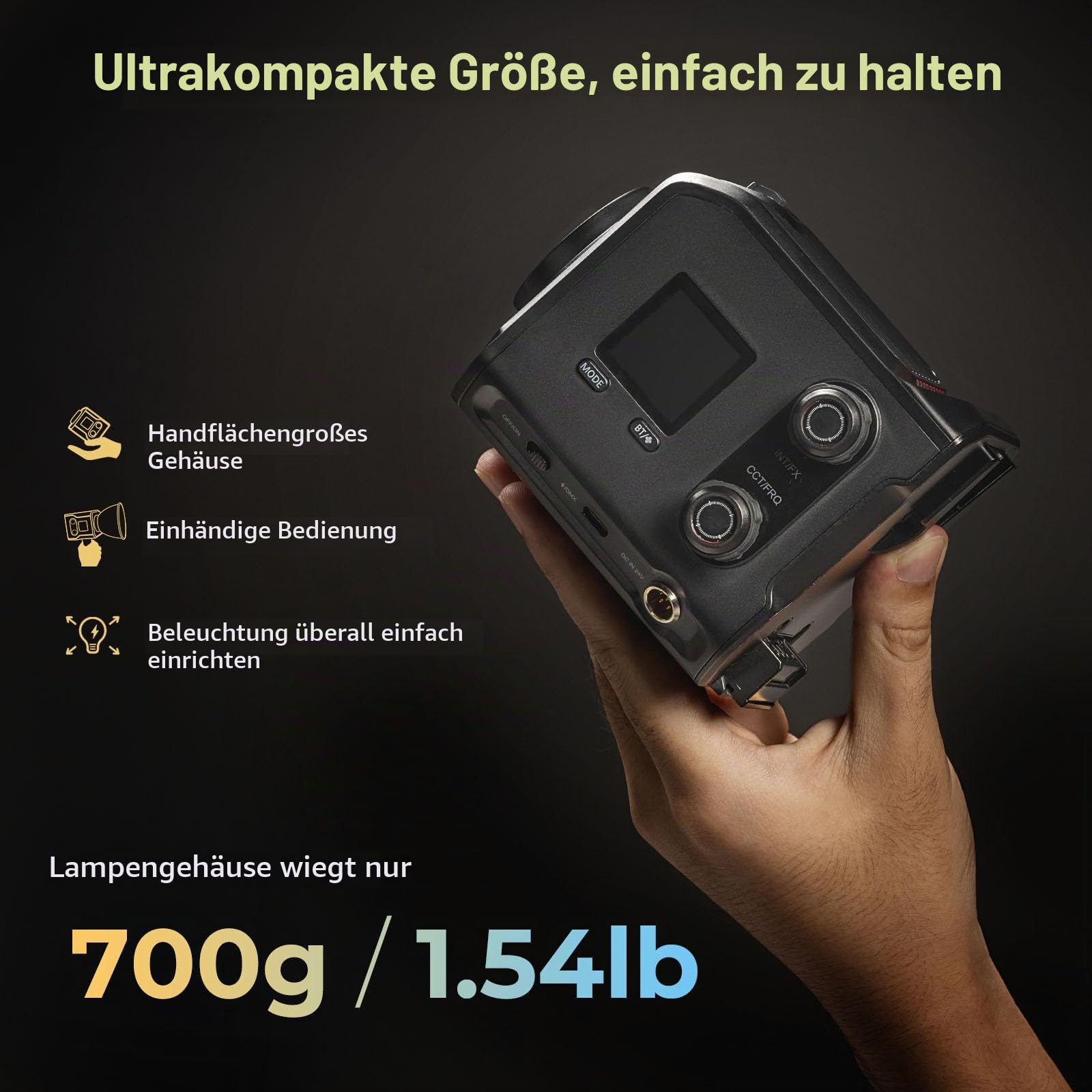 smallrig-rc-100b-cob-videoleuchte-bi-color-2700k-6500k-4893 image 2