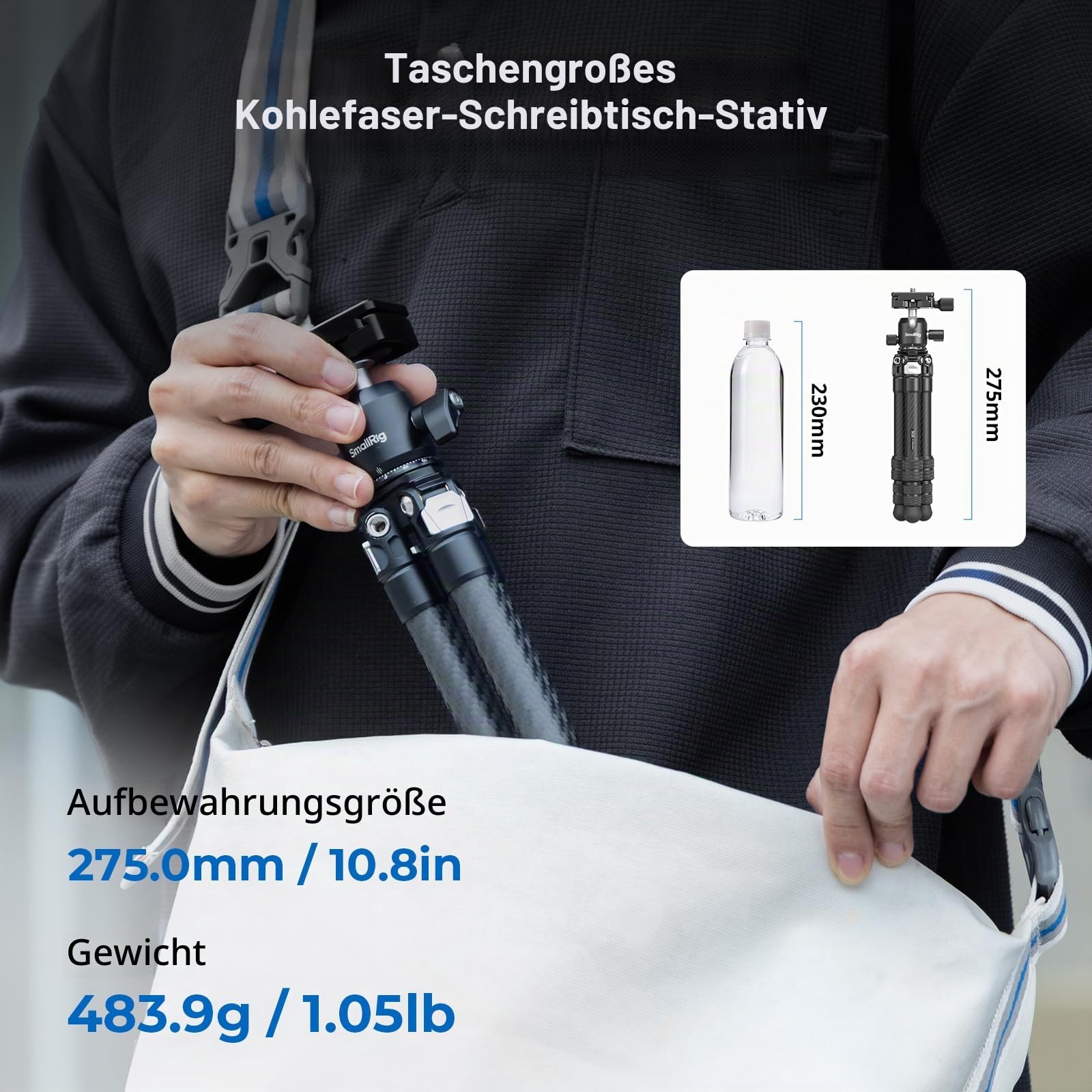 smallrig-mini-tischstativ-carbon-5026-mit-360-kugelkopf image 2