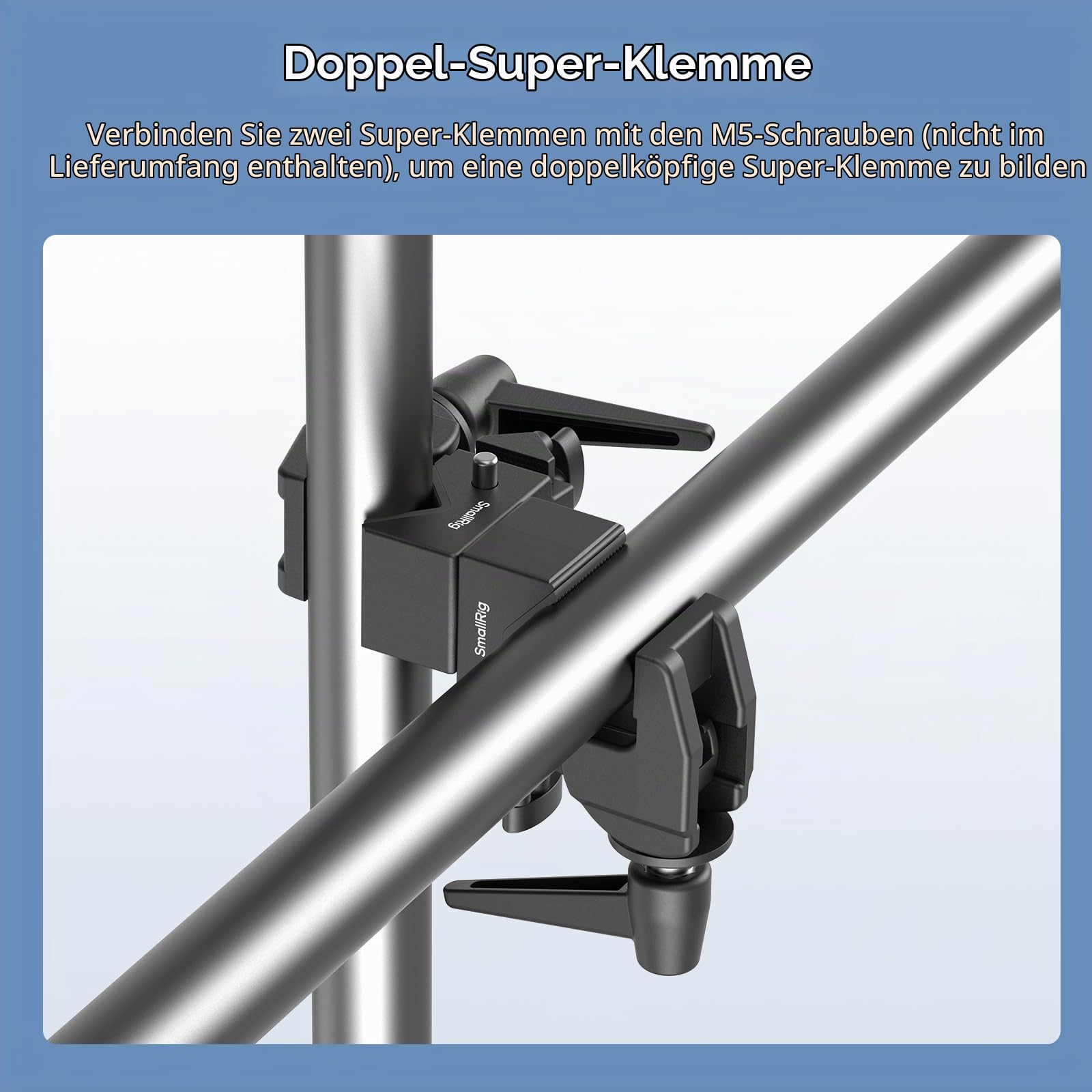 smallrig-4861-super-clamp-klemm-set-bis-15-kg-mit-1-4-und-3-8-zoll image 5
