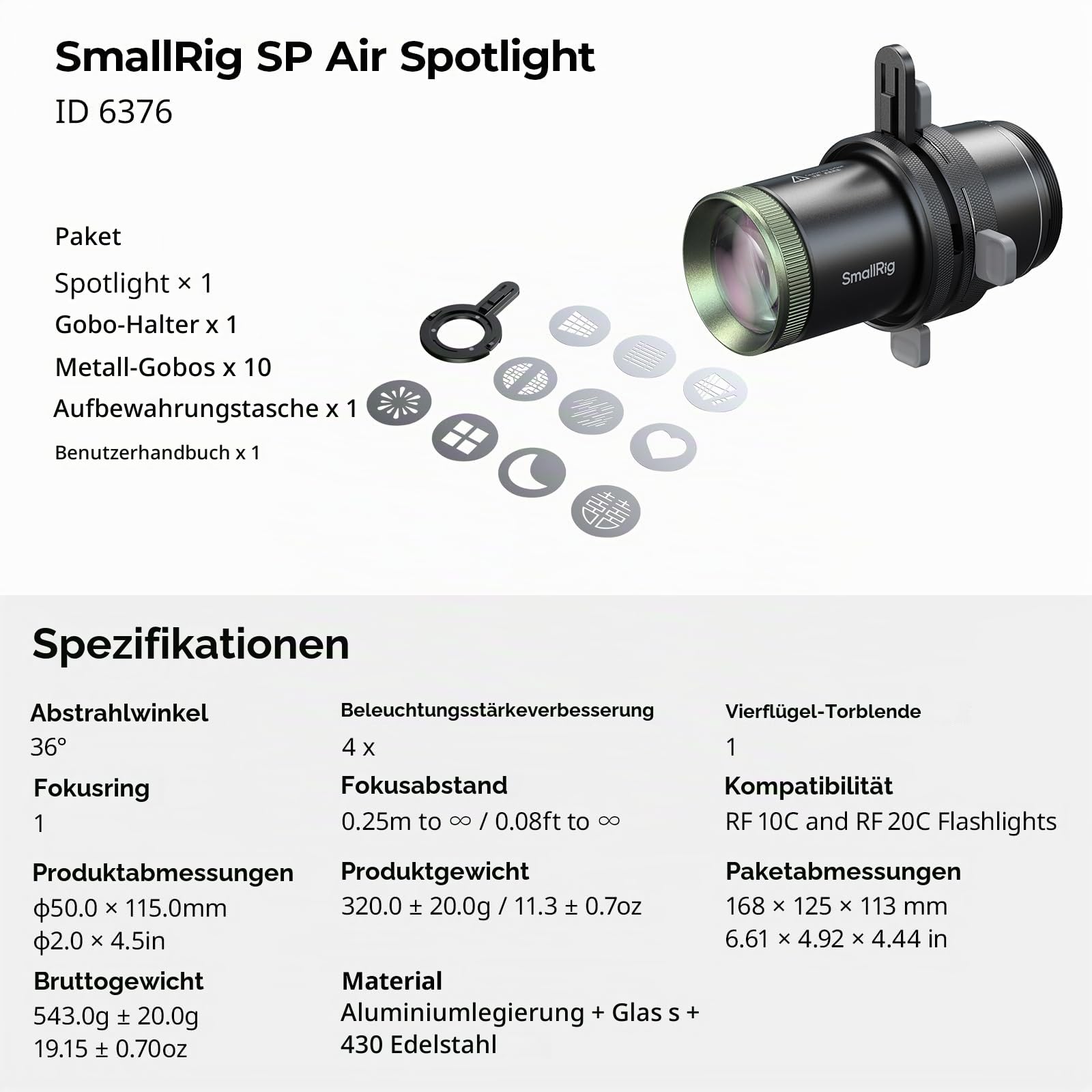 smallrig-sp-air-spotlight-snoot-kit-6376-f-r-rf-10c-20c image 7