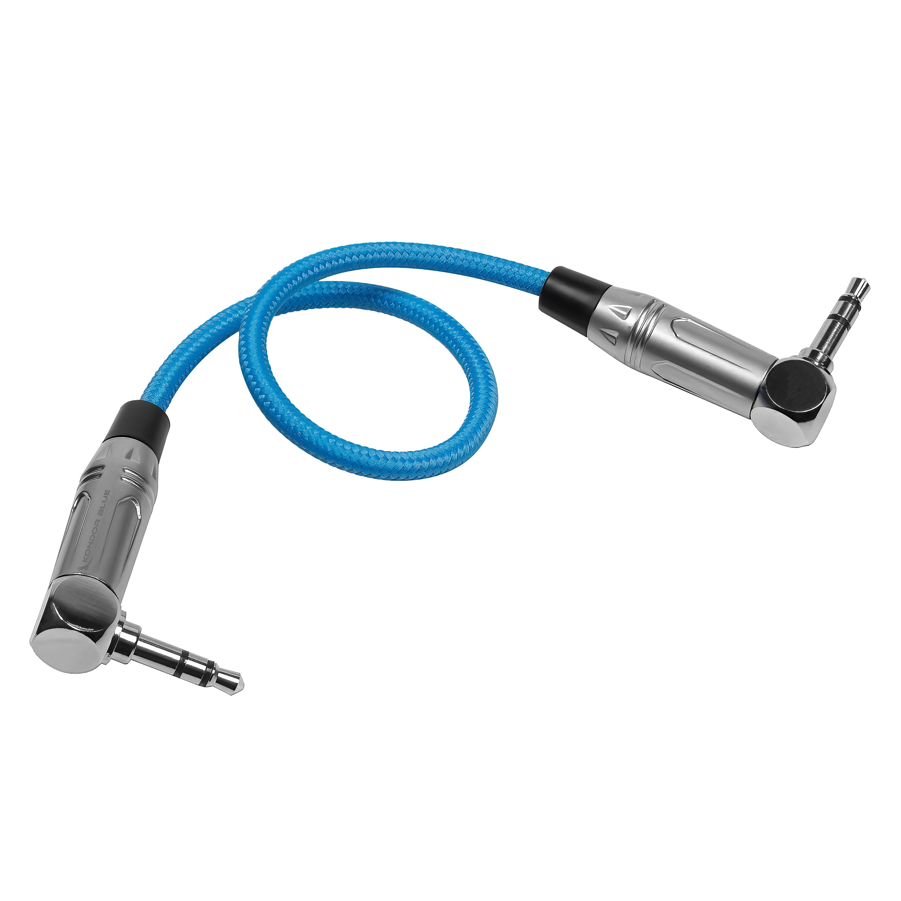 kondor-blue-timecode-audiokabel-3-5mm-rechtwinklig-10-25cm image 3