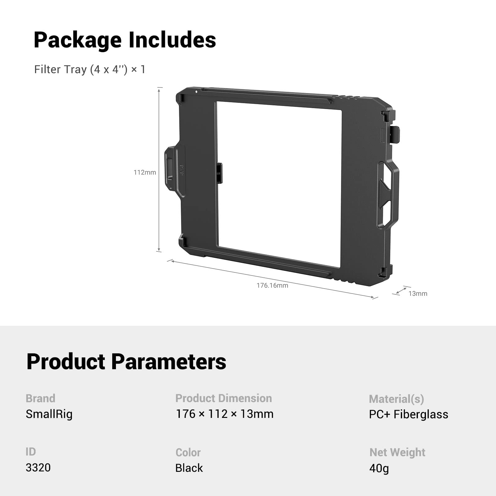 smallrig-3320-filter-tray-4x4-zoll-f-r-matte-box-3196-und-3575 image 7