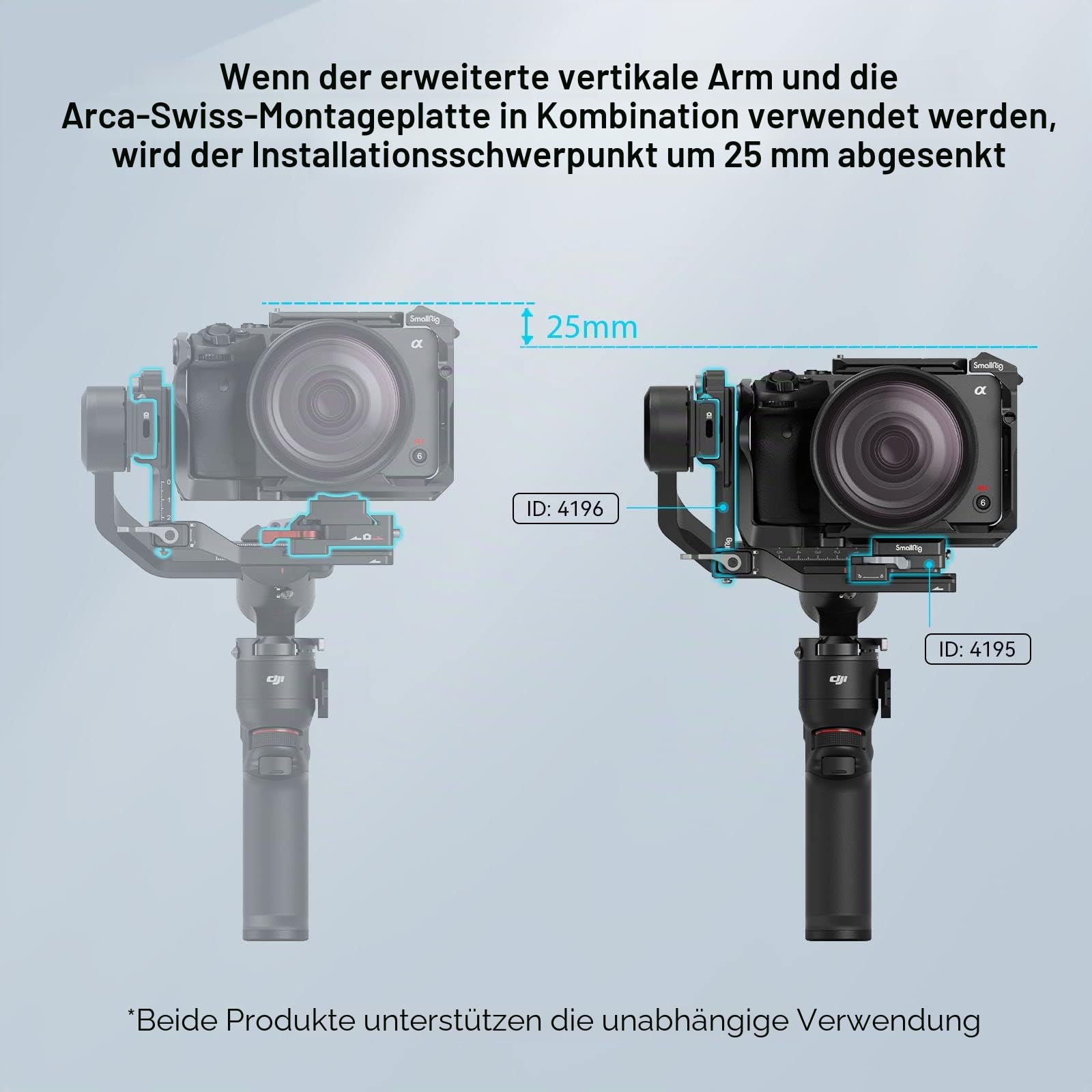 smallrig-4196-extended-vertical-arm-verl-ngerungsplatte-f-r-dji-rs-3-mini image 5