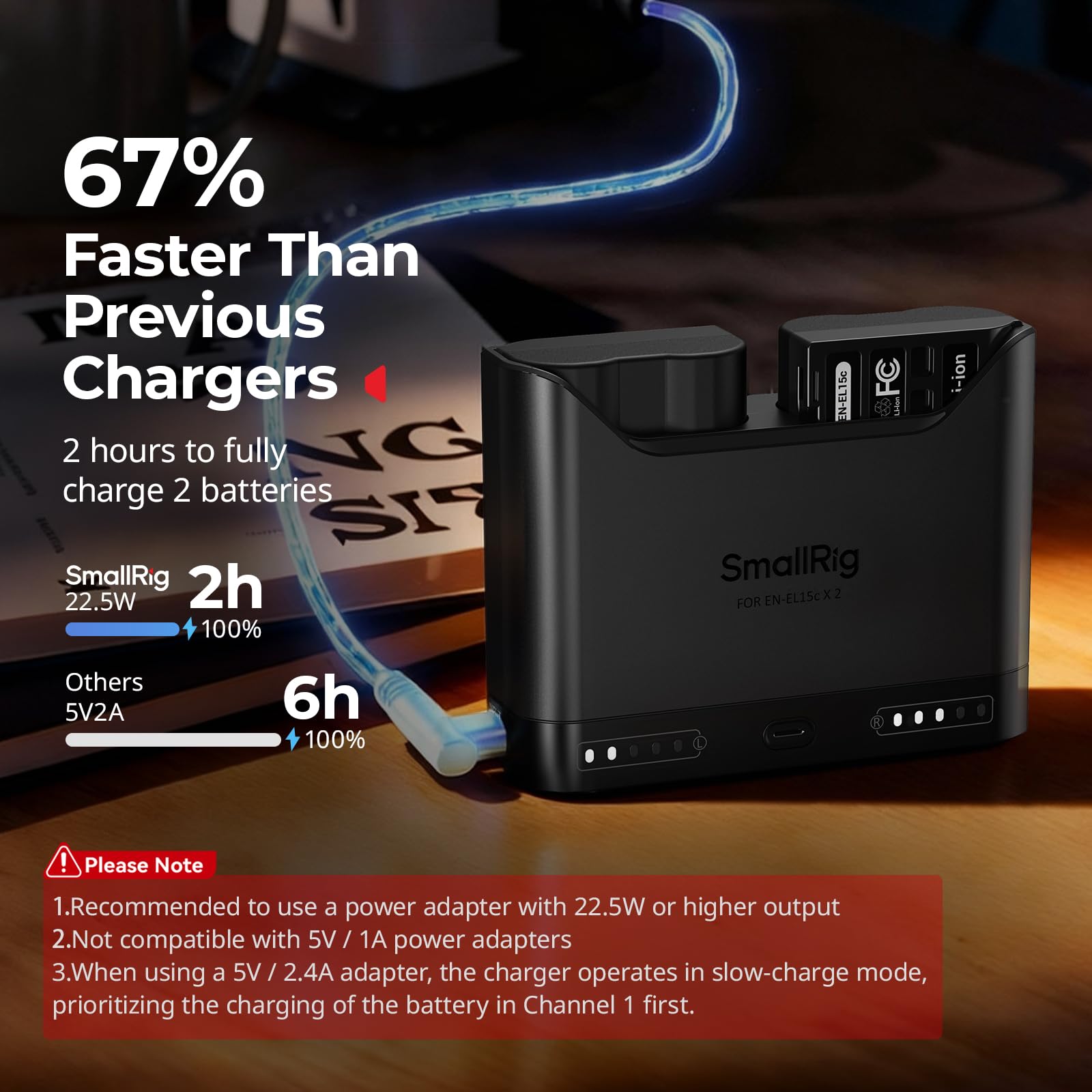 smallrig-en-el15c-akku-set-5486-mit-22-5w-dual-ladeger-t-f-r-nikon image 3