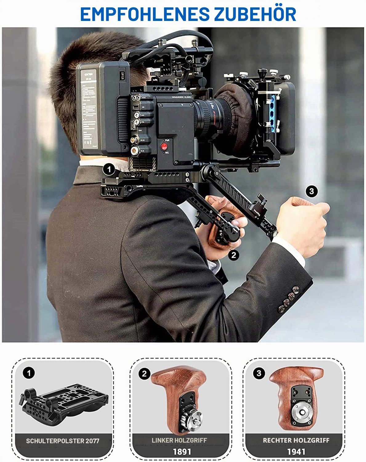 smallrig-rosetten-verl-ngerungsarm-1870-f-r-sony-fs5-fs7-griff-168-255-mm image 6