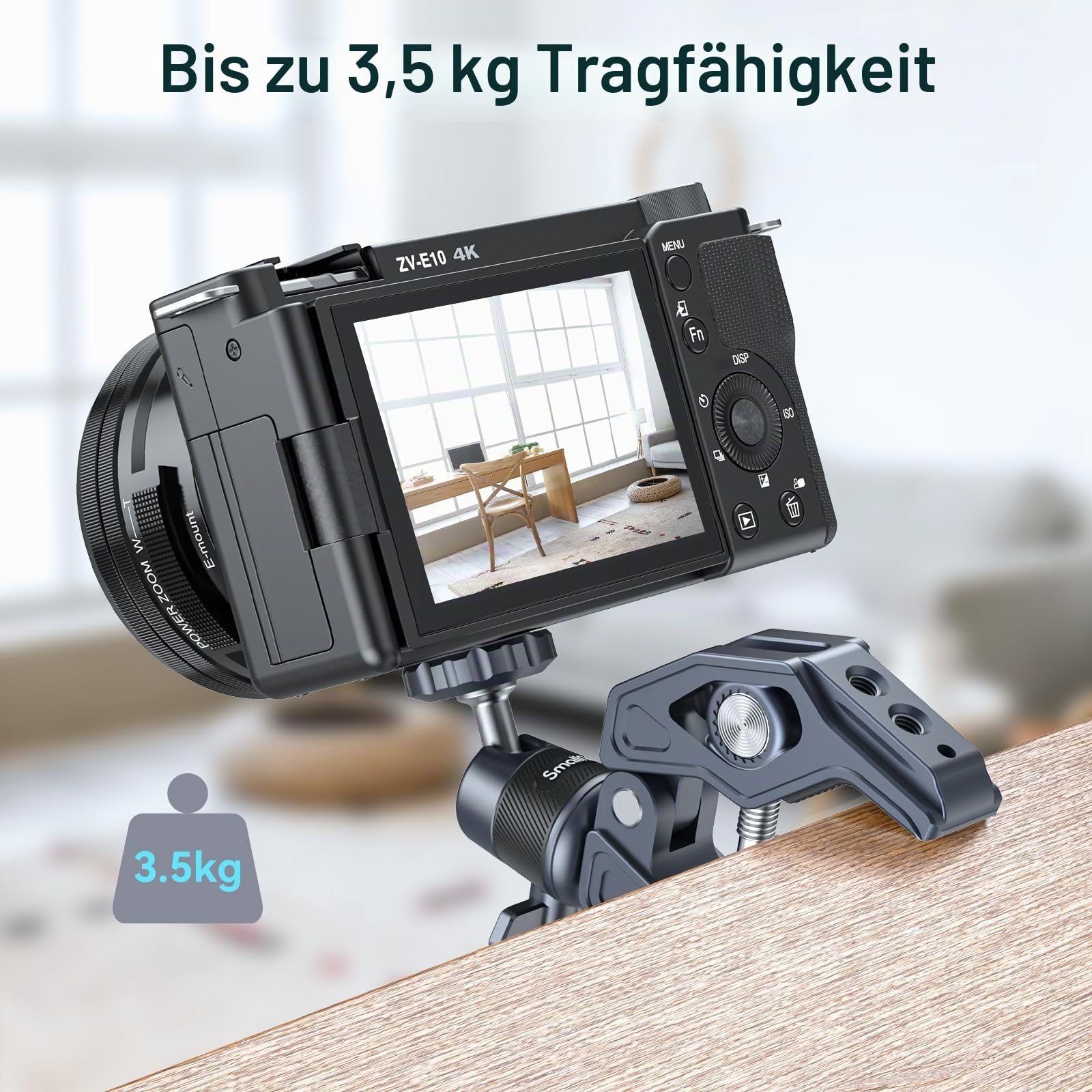 smallrig-4102b-super-clamp-mit-kugelkopf-magic-arm-klemmstativ-bis-3-5-kg image 4