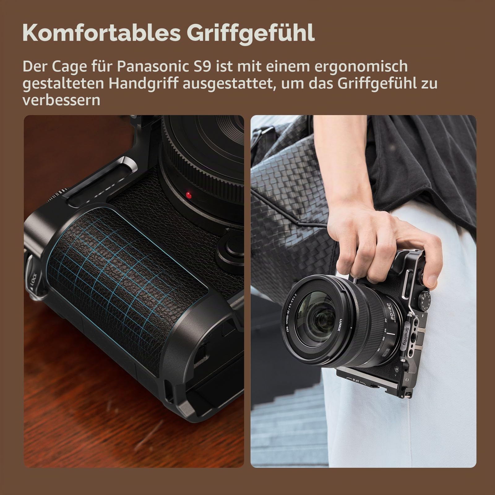 smallrig-cage-4515-f-r-panasonic-lumix-s9-mit-holzgriff-und-arca-swiss-platte image 4