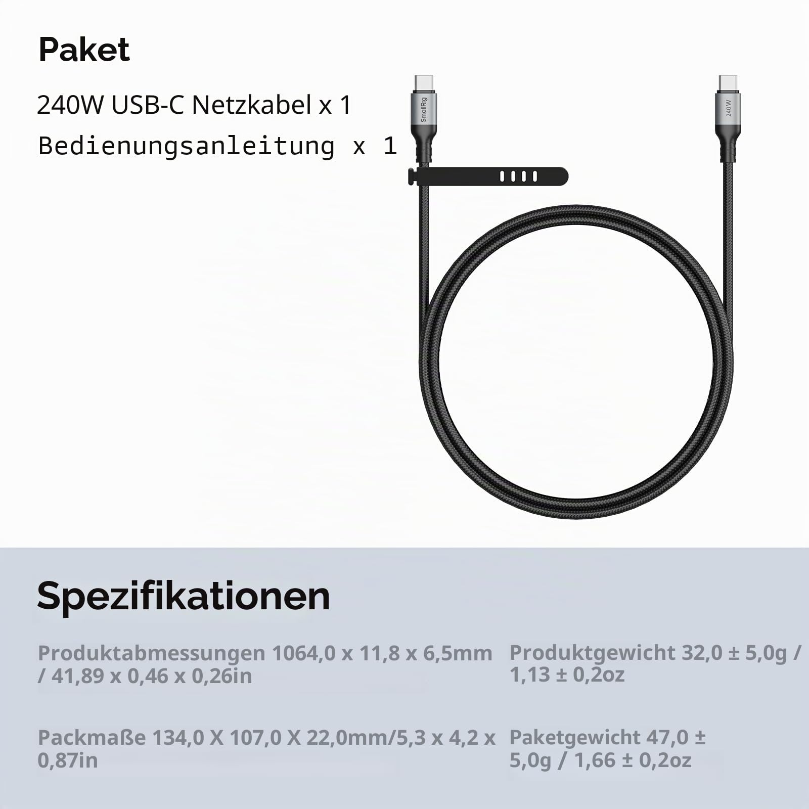 smallrig-4908-usb-c-auf-usb-c-kabel-240w-pd-3-1-1-m-geflochten image 6