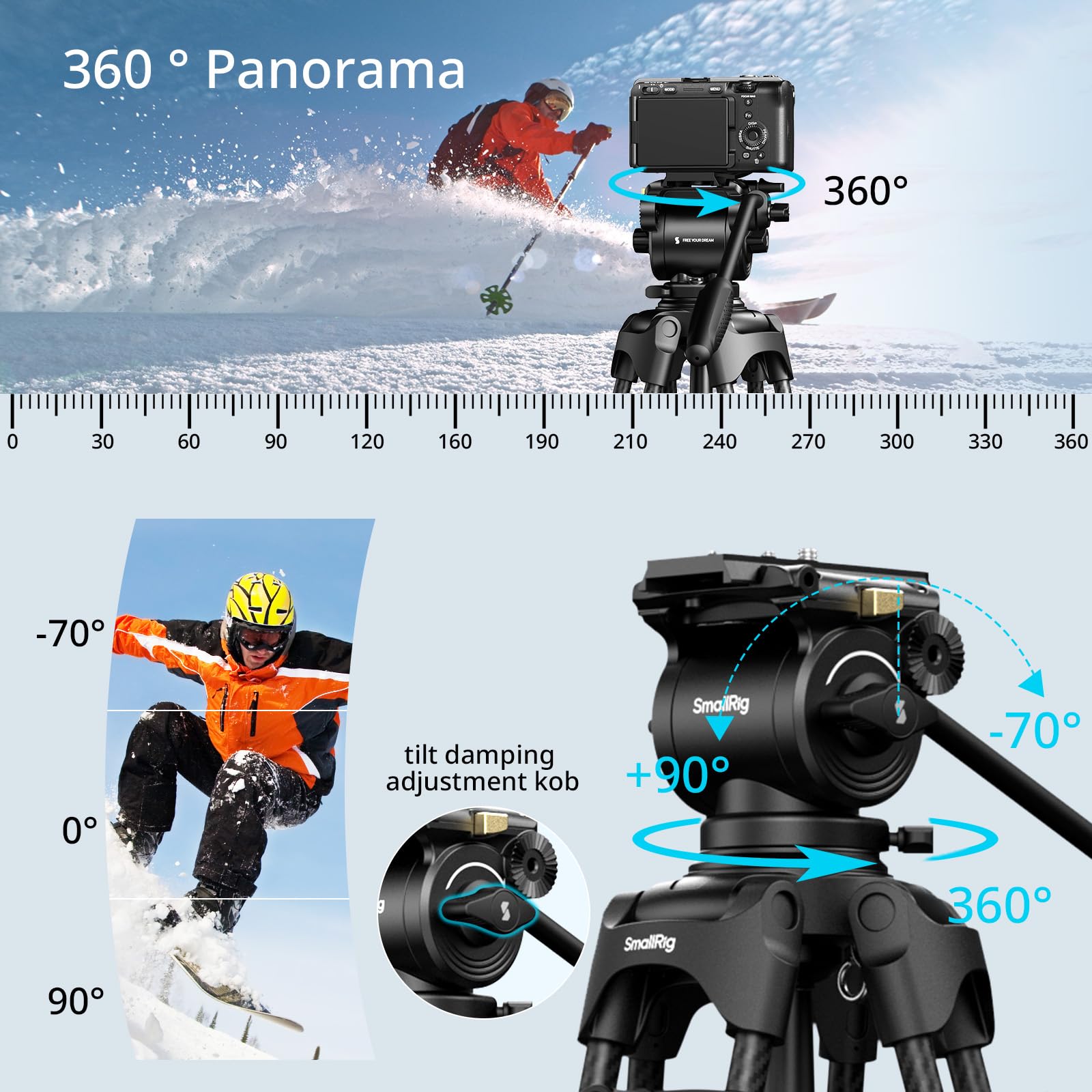smallrig-5443-freespeed-videostativ-carbon-186cm-fluidkopf-75mm-bowl-10-kg-tragk image 4