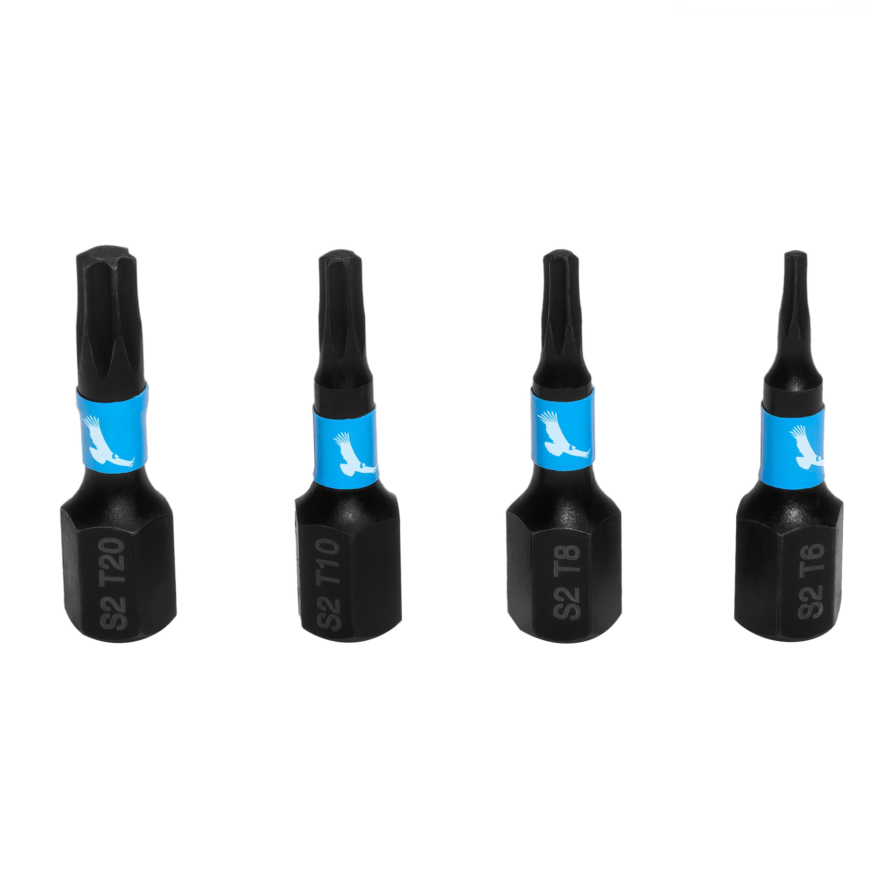 kondor-blue-torx-bit-pack-25mm-4er-set-t6-t8-t10-t20 image 1
