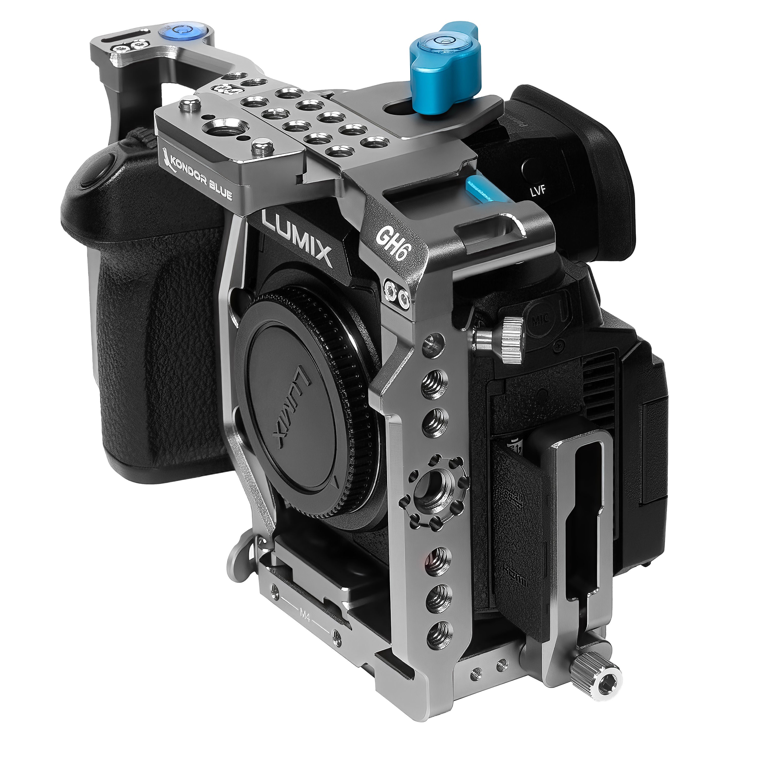 kondor-blue-cage-f-r-panasonic-lumix-gh7-gh6-mit-nato-rail image 3
