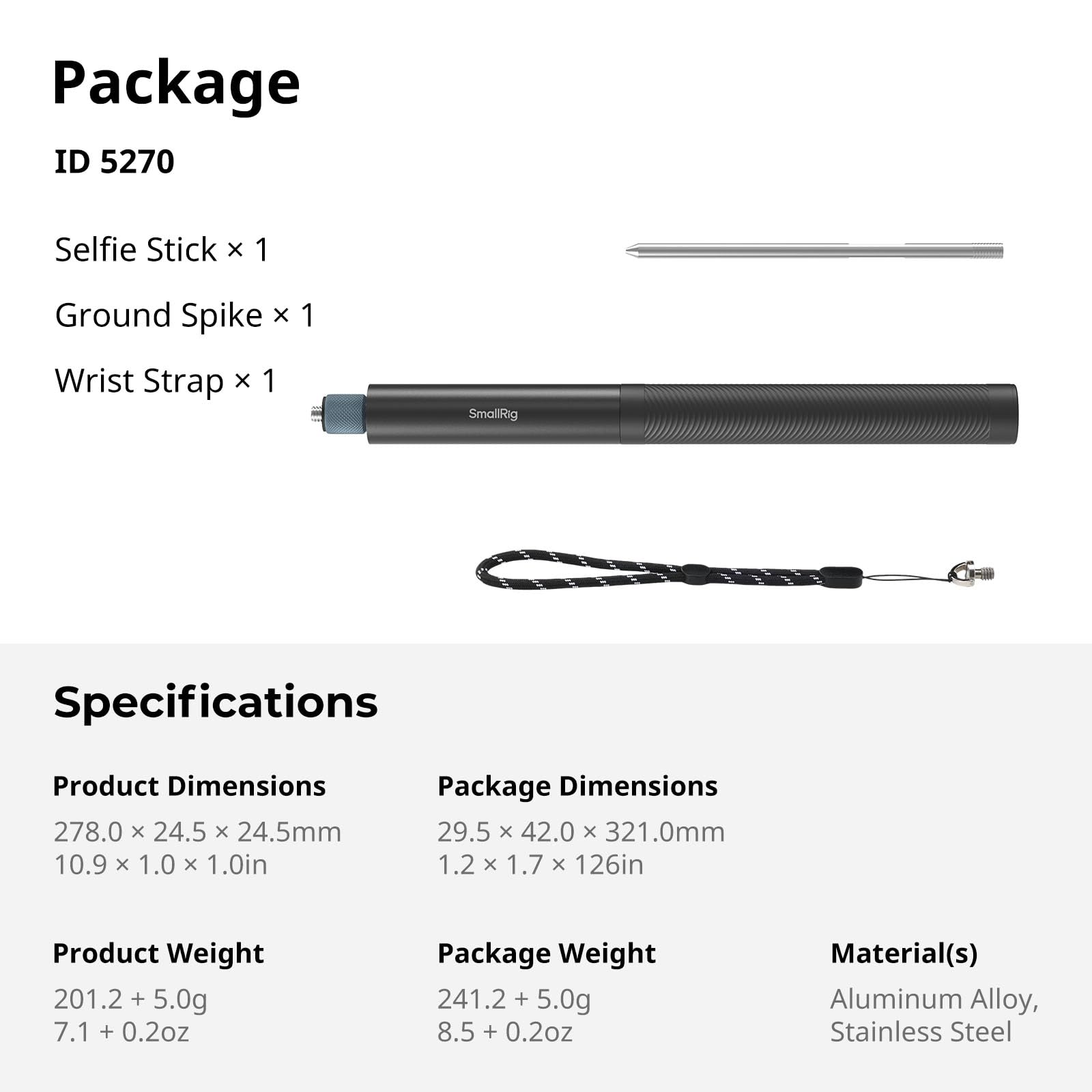 smallrig-5270-selfie-stick-150-cm-unsichtbar-f-r-insta360-x5-x4-dji-osmo-360 image 8